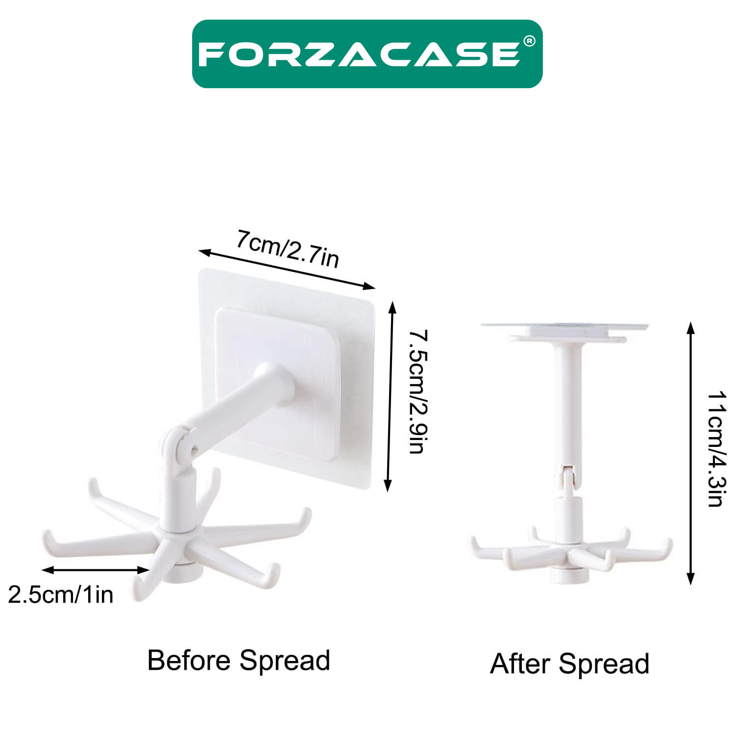 Forzacase%20360%20Derece%20Dönen%206%20Pençe%20Askı%20Aparatı%20Kendinden%20Yapışkanlı%20Ev%20Mutfak%20Banyo%20için%20-%20FC413