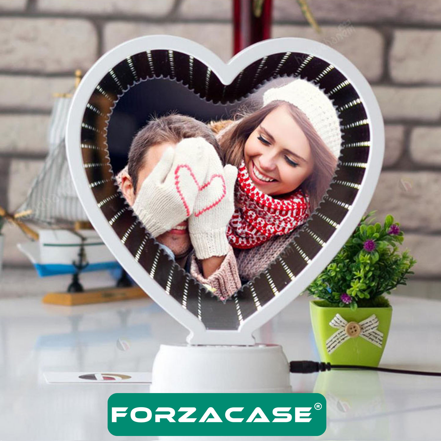 Forzacase%20LED%20Işıklı%20Kalp%20Sihirli%20Ayna%20Fotoğraf%20Çerçevesi%20Dekoratif%20Hediyelik%20-%20FC415