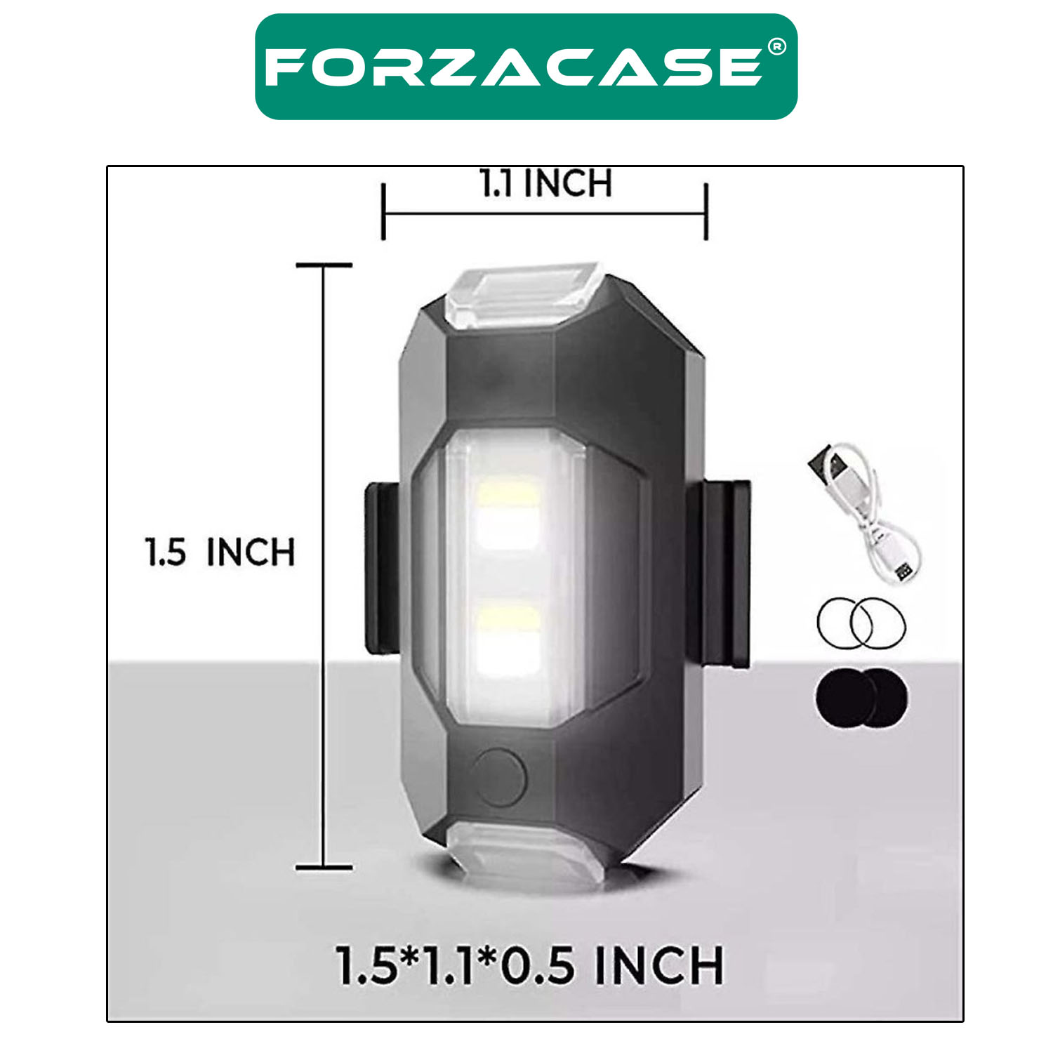 Forzacase%207%20Renkli%20RGB%20Şarjlı%20Flaşör%20Led%20İkaz%20Lambası%20Bisiklet%20Motosiklet%20Drone%20Uçak%20Kanadı%20-%20FC427