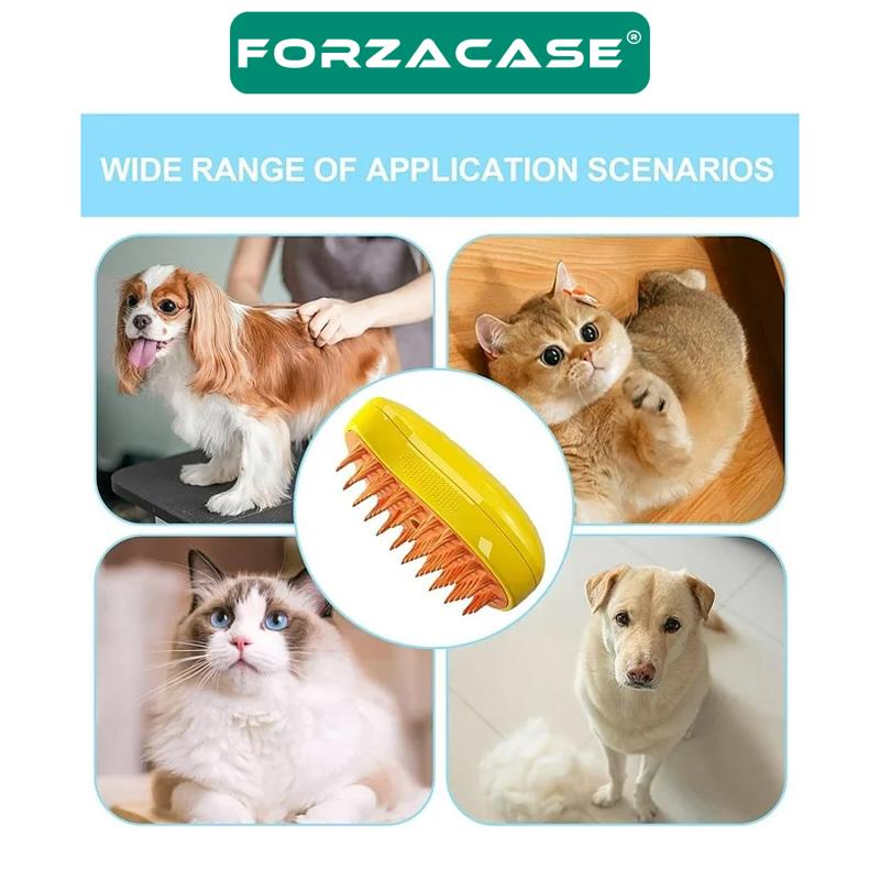 Forzacase%20Su%20Püskürtmeli%20Şarjlı%20Buharlı%20Kedi%20ve%20Köpek%20Tüy%20Toplama%20Tarağı%20Yıkama%20Fırçası%20-%20FC439