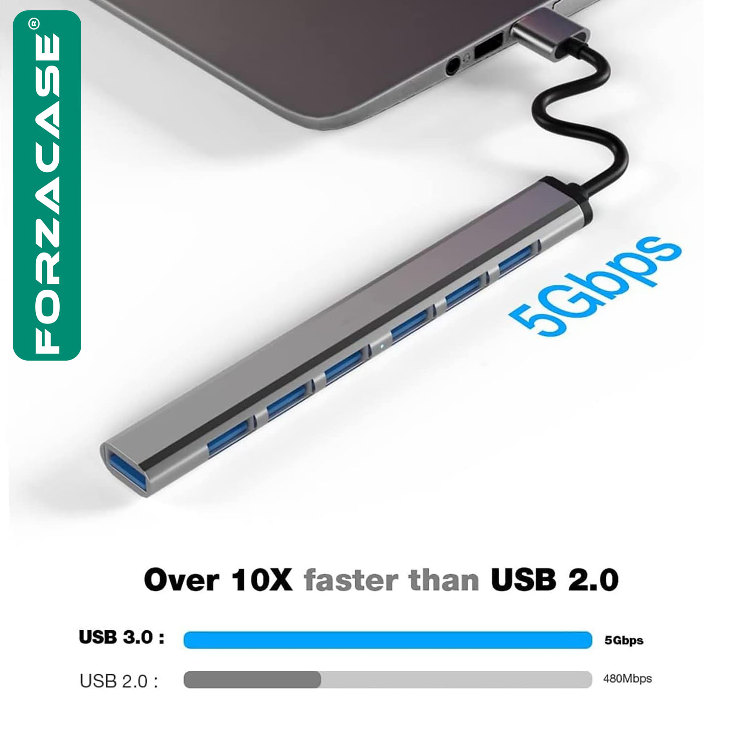 Forzacase%20USB%203.0%20to%20USB%202.0%20Port%20Çoğaltıcı%20Hub%207in1%20OTG%20Adaptör%206lı%20USB%20Çoklayıcı%20-FC445