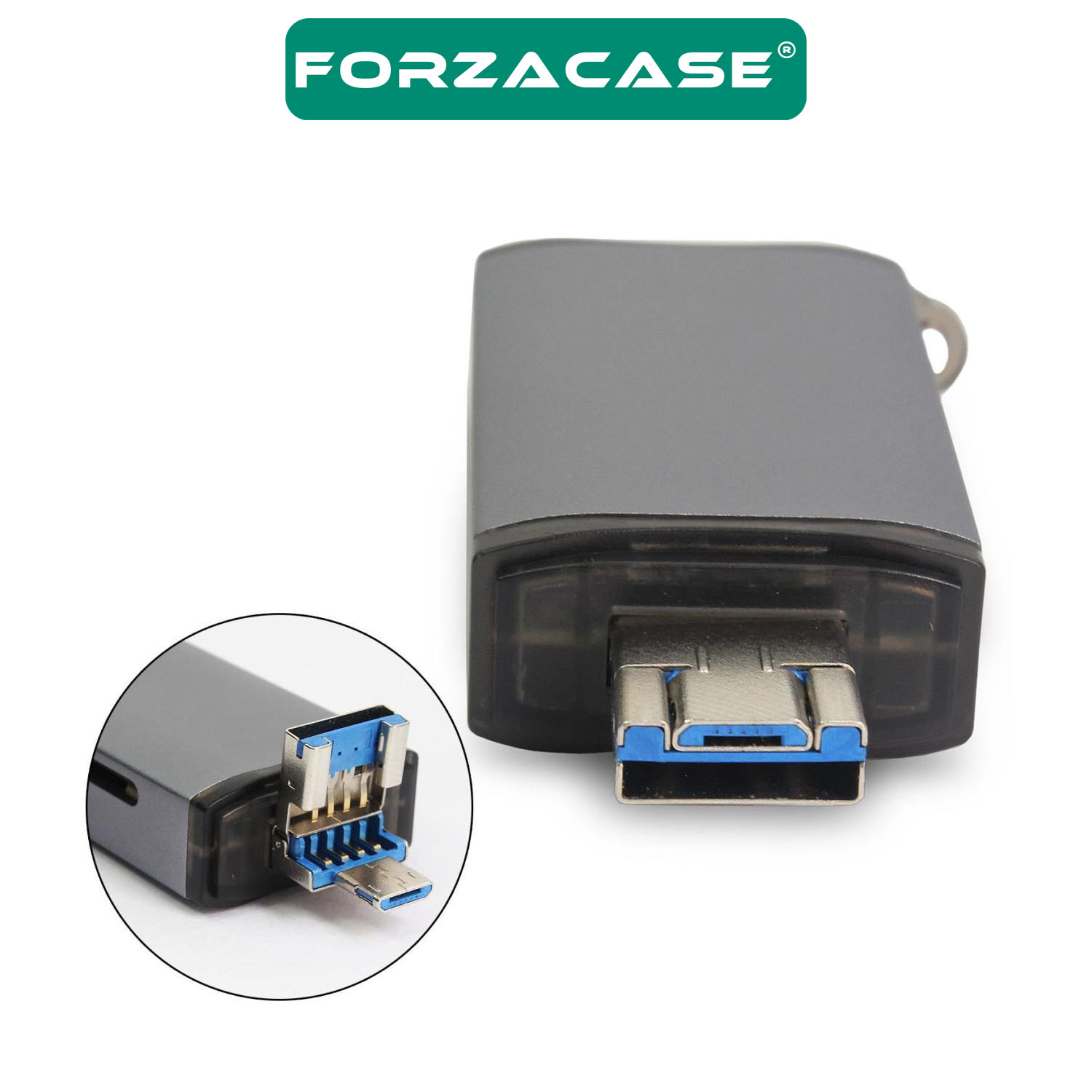 Forzacase%20USB%203.0%20Type%20C%20Micro%20USB%20Kart%20Okuyucu%203in1%20USB%20OTG%20SD/TF%20-%20FC447