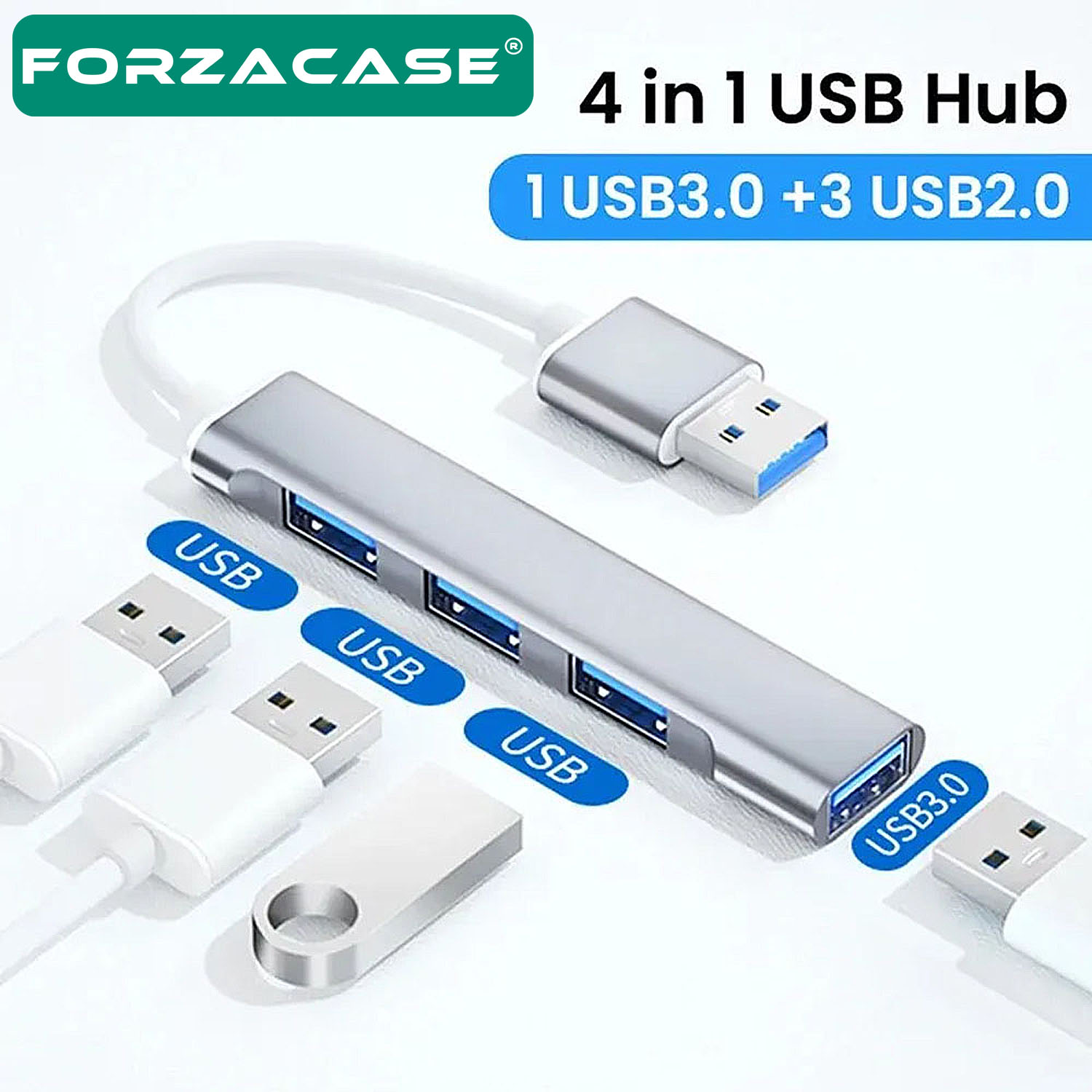 Forzacase%20USB%203.0%20to%20USB%202.0%20Port%20Çoğaltıcı%20Hub%204in1%20OTG%20Adaptör%204lü%20USB%20Çoklayıcı%20-%20FC448