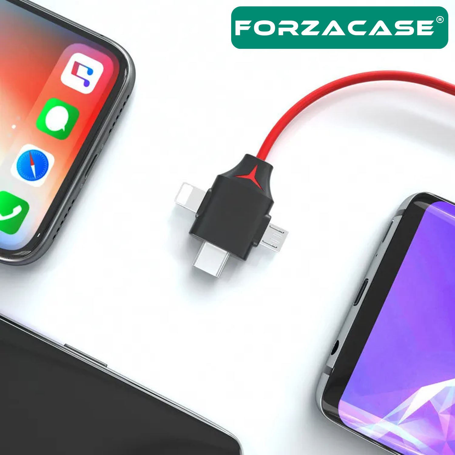 Forzacase%203in1%20Görüntü%20Aktarıcı%20Kablo%20Lightning%20Type-C%20Micro%20USB%20to%20HDMI%20Dönüştürücü%20-%20FC450