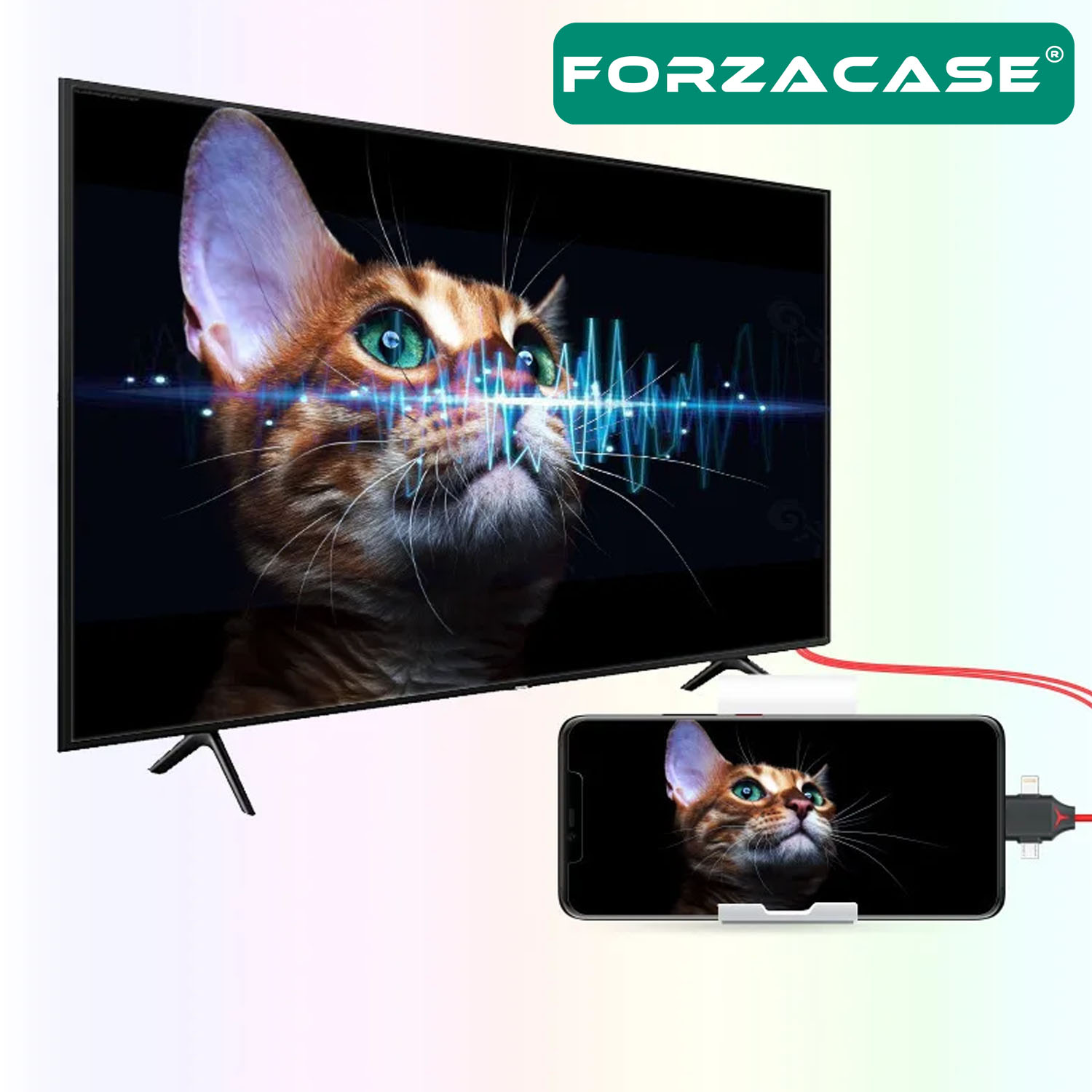 Forzacase%203in1%20Görüntü%20Aktarıcı%20Kablo%20Lightning%20Type-C%20Micro%20USB%20to%20HDMI%20Dönüştürücü%20-%20FC450