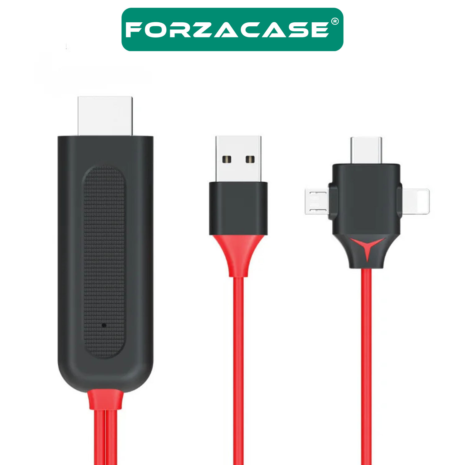 Forzacase%203in1%20Görüntü%20Aktarıcı%20Kablo%20Lightning%20Type-C%20Micro%20USB%20to%20HDMI%20Dönüştürücü%20-%20FC450