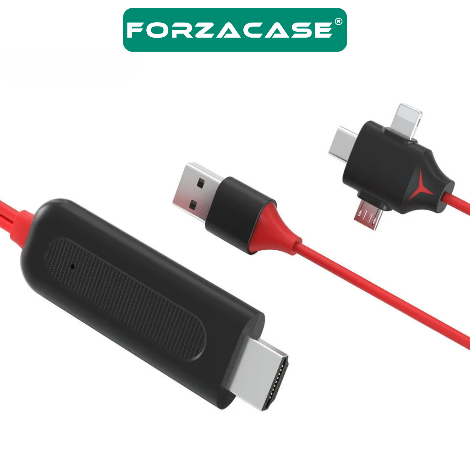 Forzacase%203in1%20Görüntü%20Aktarıcı%20Kablo%20Lightning%20Type-C%20Micro%20USB%20to%20HDMI%20Dönüştürücü%20-%20FC450