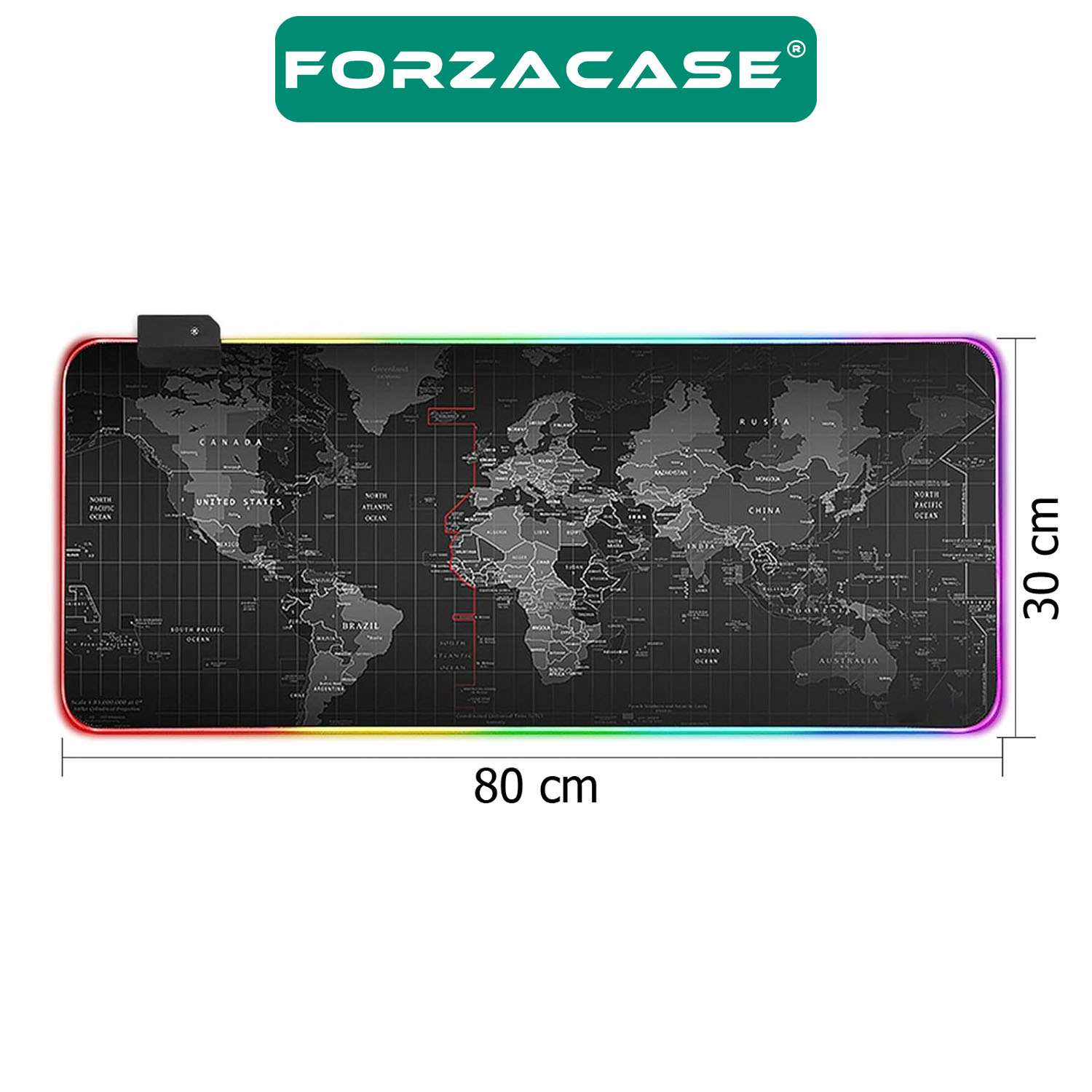 Forzacase%20RGB%20Ledli%20Gaming%20Mouse%20Pad%2080x30cm%20Dünya%20Haritası%20-%20FC454