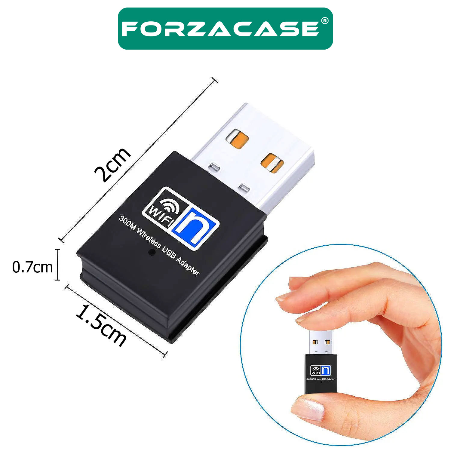 Forzacase%202.4%20GHz%20300%20Mbps%20Mini%20Usb%20Wireless%20Kablosuz%20WiFi%20AP%20Adaptörü%20Dongle%20-%20FC460