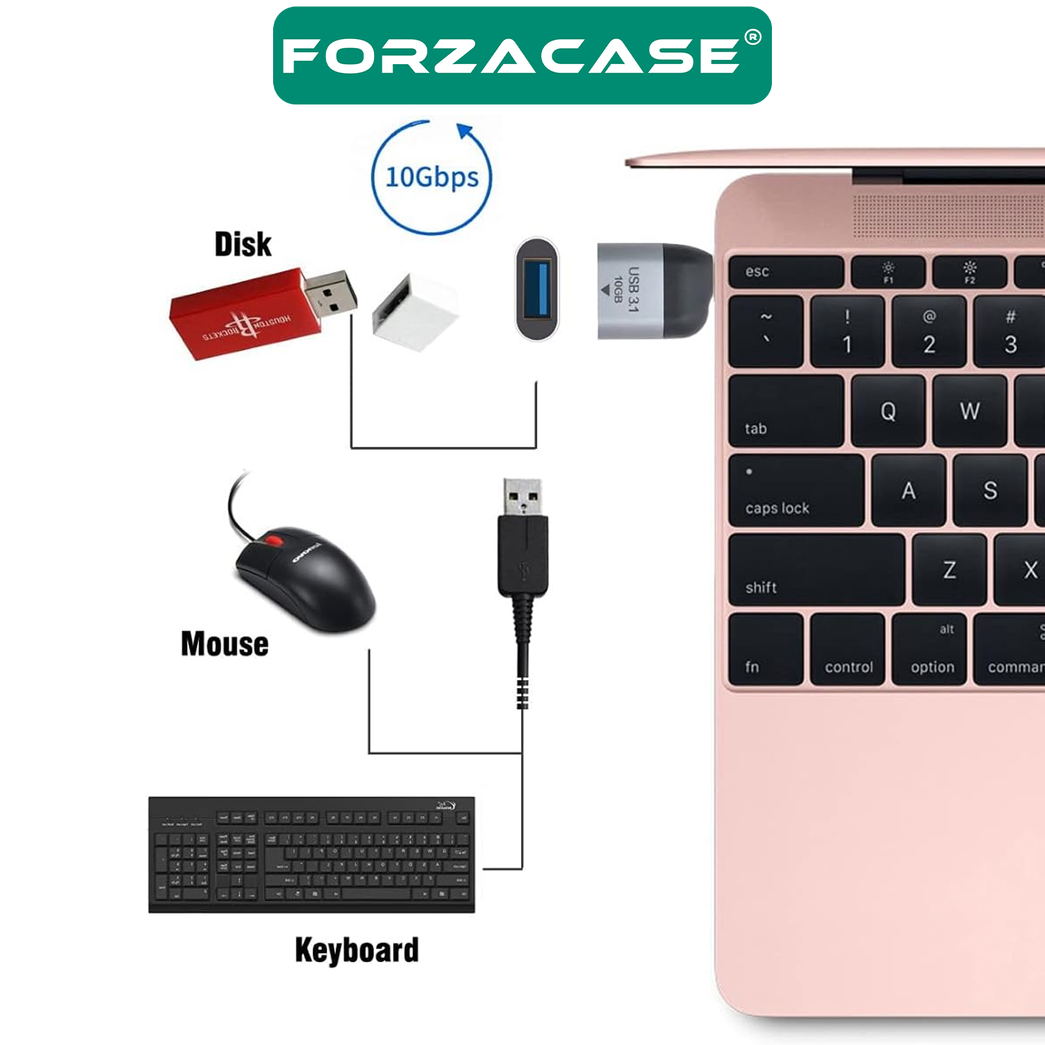 Forzacase%20Type%20C%20to%20OTG%20Adaptör%20USB%203.0%2010%20Gbps%20Veri%20Aktarma%20Adaptörü%20-%20FC462