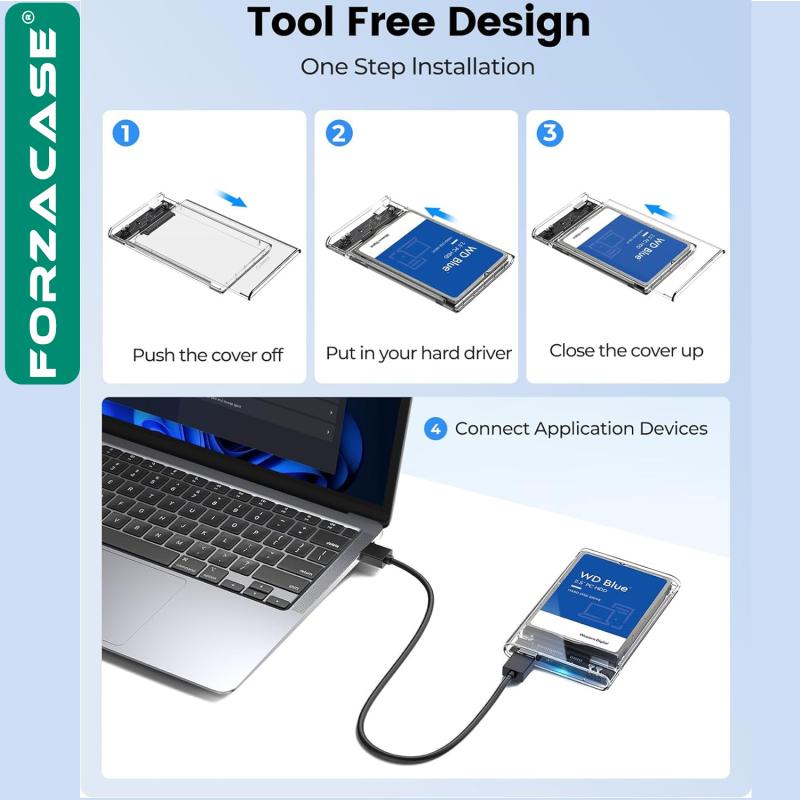 Forzacase%20Taşınabilir%20Yüksek%20Hızlı%205Gbps%20USB%202.0/3.0%20SATA%202.5%20inch%20Harici%20Harddisk%20Kutusu%20-%20FC469