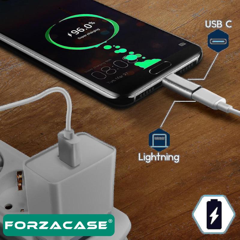 Forzacase%20Lightning%20to%20Type-C%20Şarj%20ve%20Data%20Adaptörü%20-%20FC483