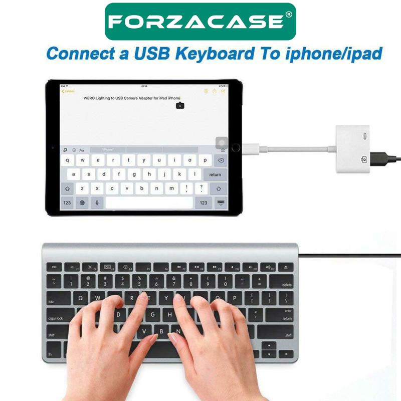 Forzacase%20Lightning%20to%20Type%20C%20USB%203.0%20iphone%20iPad%20Bağlantı%20Şarj%20ve%20Kamera%20Adaptörü%20-%20FC489