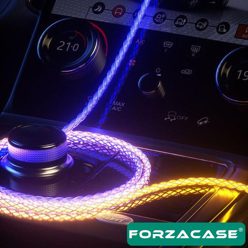 Forzacase%20Micro%20USB%20to%20USB%206A%2066W%20PD%20RGB%20Işıklı%20Hızlı%20Şarj%20ve%20Data%20Kablosu%201%20metre%20-%20FC494