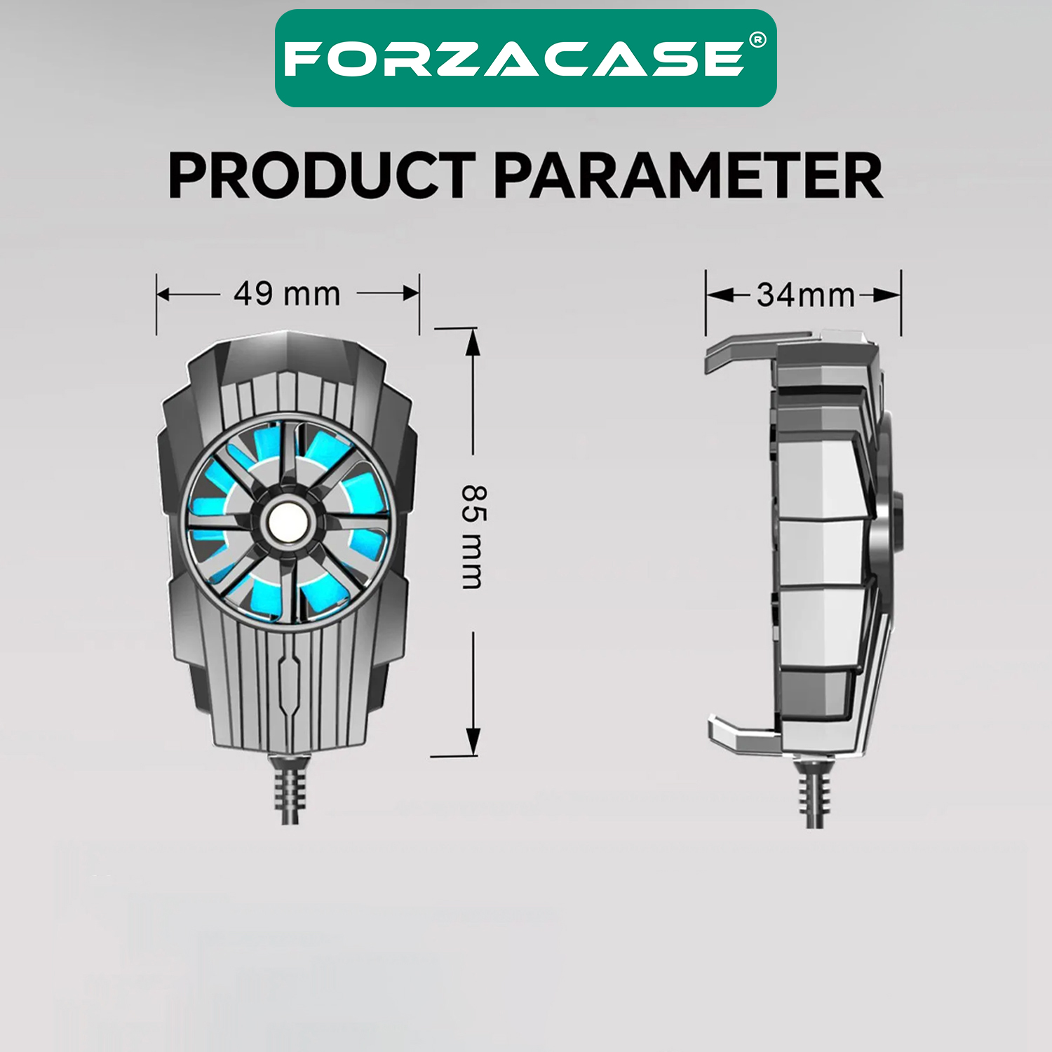 Forzacase%205000%20RPM%20Cep%20Telefonu%20Isı%20Önleyici%20Soğutucu%20Fan%20Kablolu%20%20-%20FC502