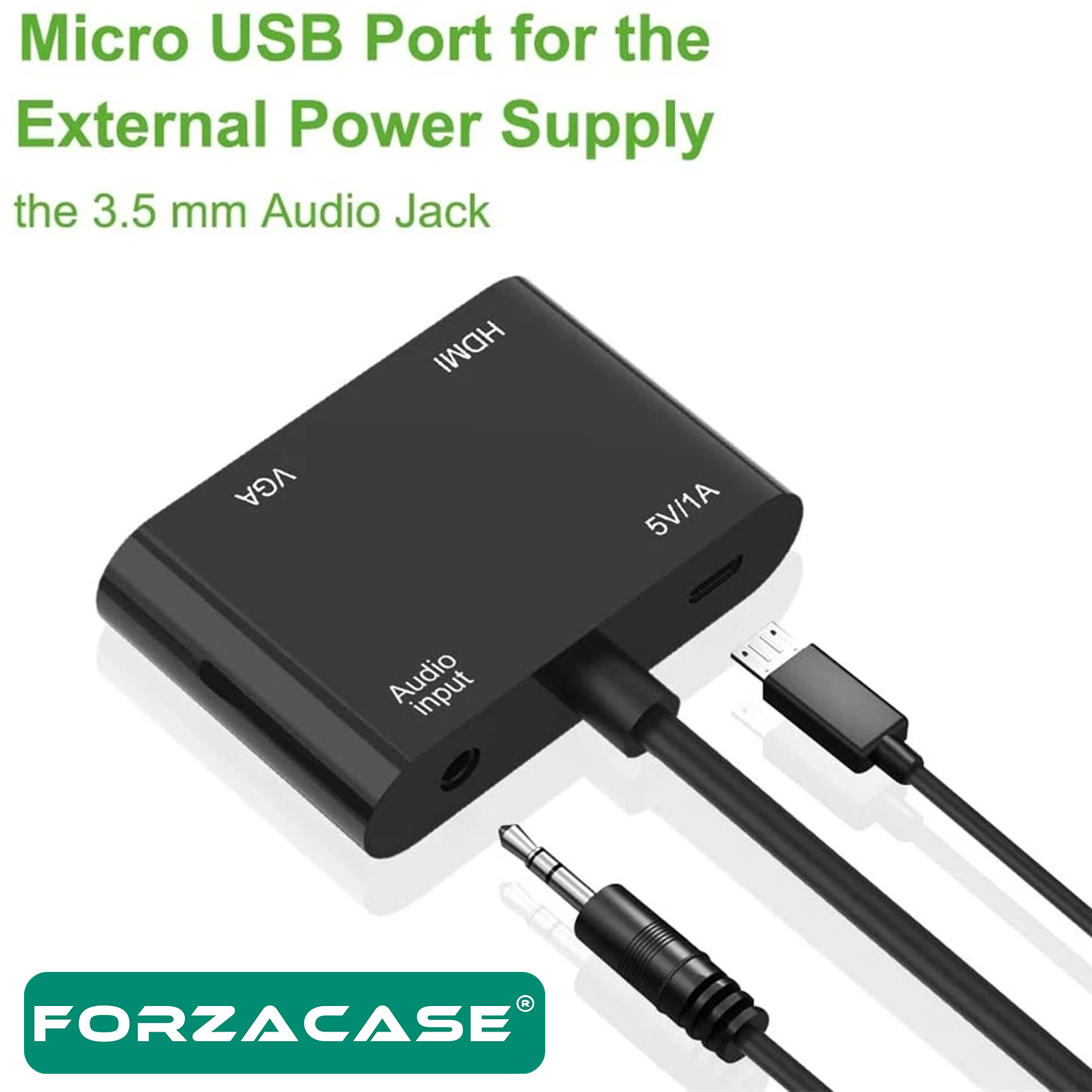 Forzacase%204in1%20HDMI%20TO%20VGA%20Adaptör%20Type%20C%20Aux%20Çevirivi%20Adaptör%20-%20FC504