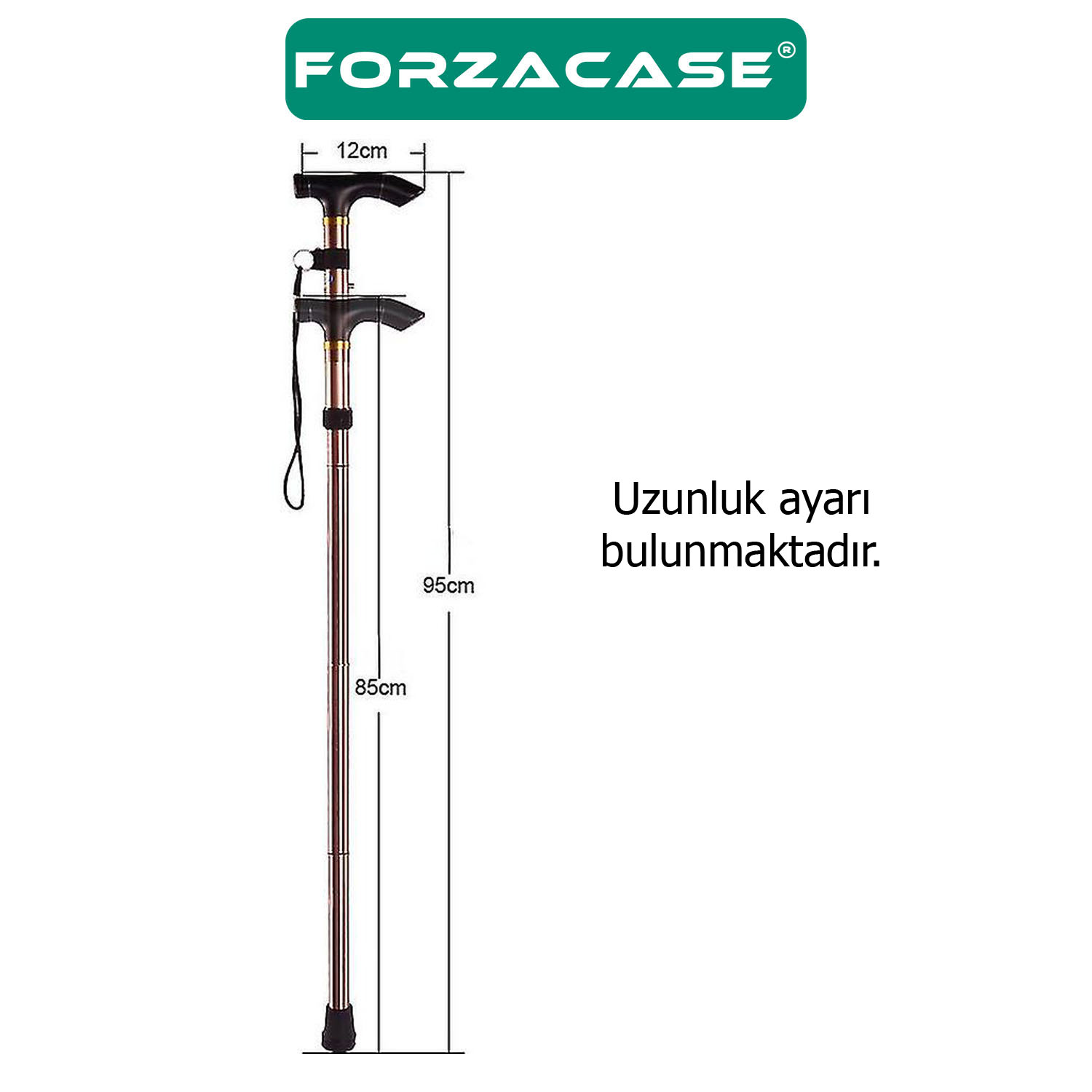 Forzacase%20Ayarlanabilir%20Alüminyum%20Denge%20Bastonu%20Erkekler%20Ve%20Kadınlar%20için%20Kamp,%20Yürüyüş%20-%20FC513