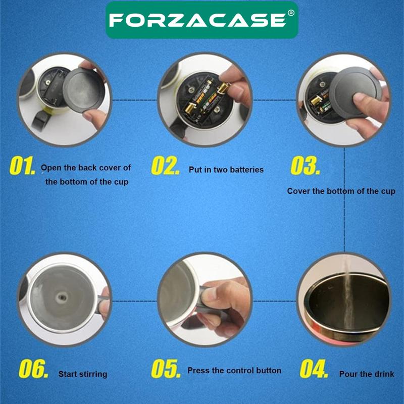 Forzacase%20Paslanmaz%20Çelik%20400%20ml%20Sıcak%20Soğuk%20Tutan%20Otomatik%20Karıştırıcılı%20Bardak%20Termos%20-%20FC531