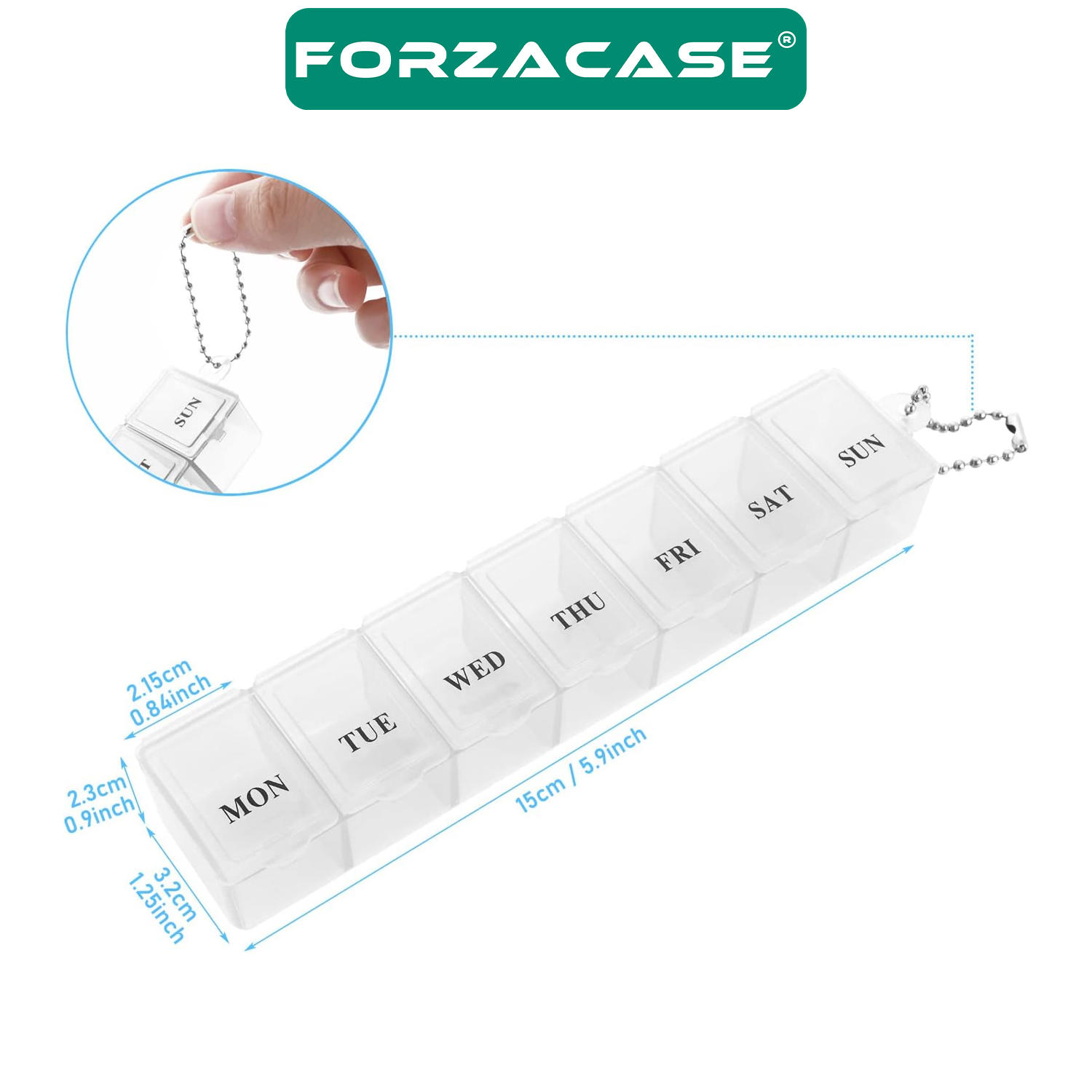 Forzacase%20Haftalık%20Günlük%20İlaç%20Saklama%20Kutusu%207%20Günlük%20Ilaç%20Saklama%20Kabı%20-%20FC533