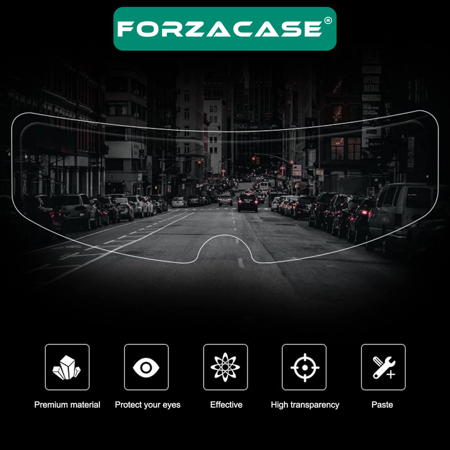 Forzacase%20Universal%20Motosiklet%20Kaskı%20için%20Yağmur%20Kaydırıcı%20Buhar%20Önleyici%20-%20FC548