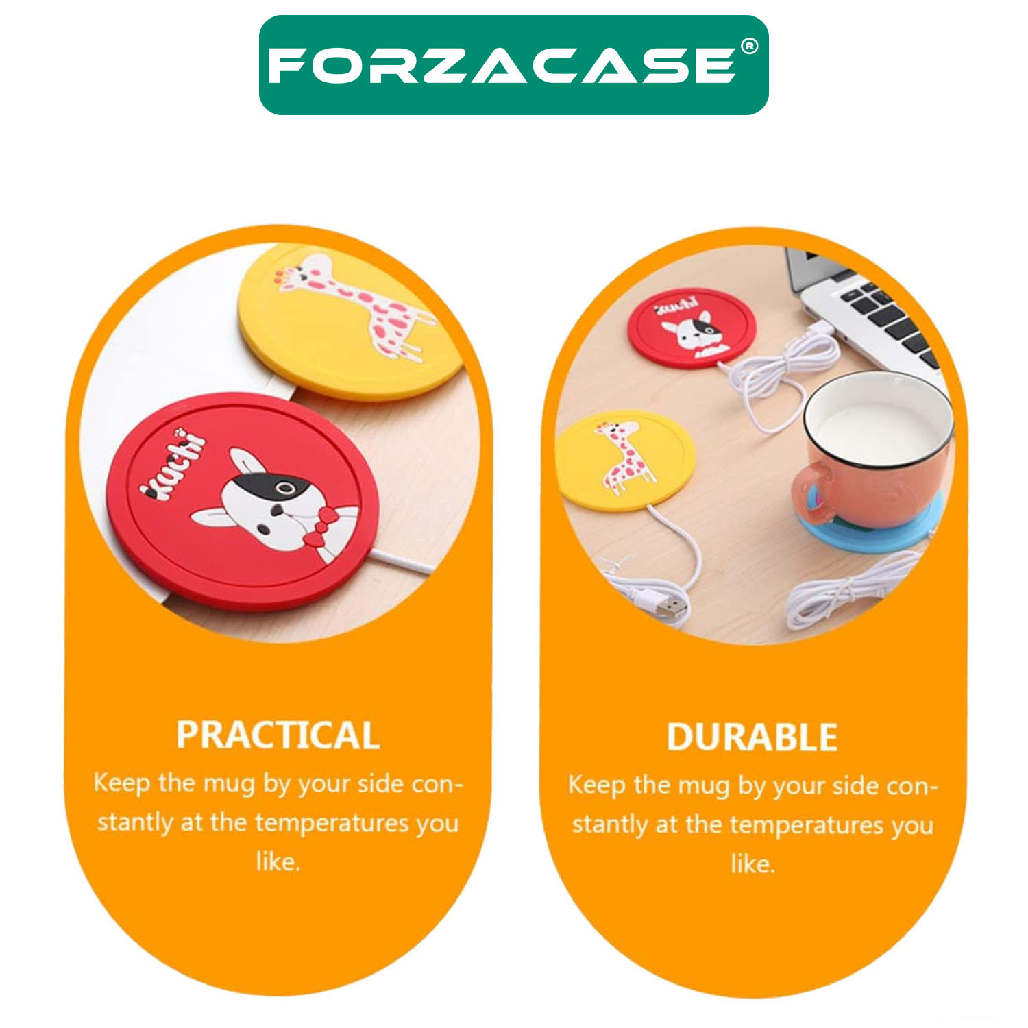 Forzacase%20USB%20Girişli%20Pratik%20Silikon%20Bardak%20Altı%20Isıtıcı%20-%20FC549