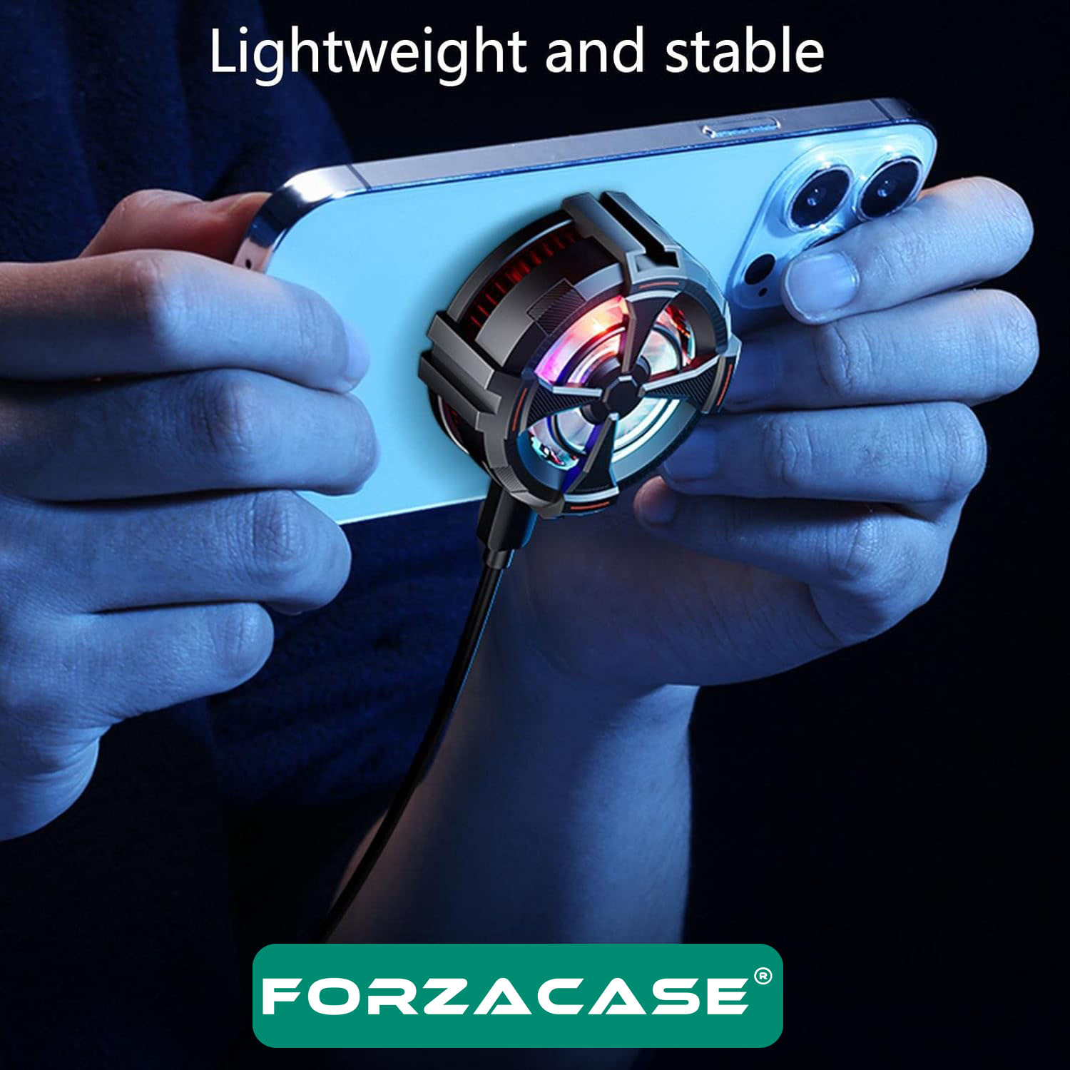 Forzacase%20Xiaomi%20Black%20Shark%204-4%20Pro%20uyumlu%205500%20RPM%20Kablolu%20RGB%20Işıklı%20Manyetik%20Soğutucu%20Fan%20FC560