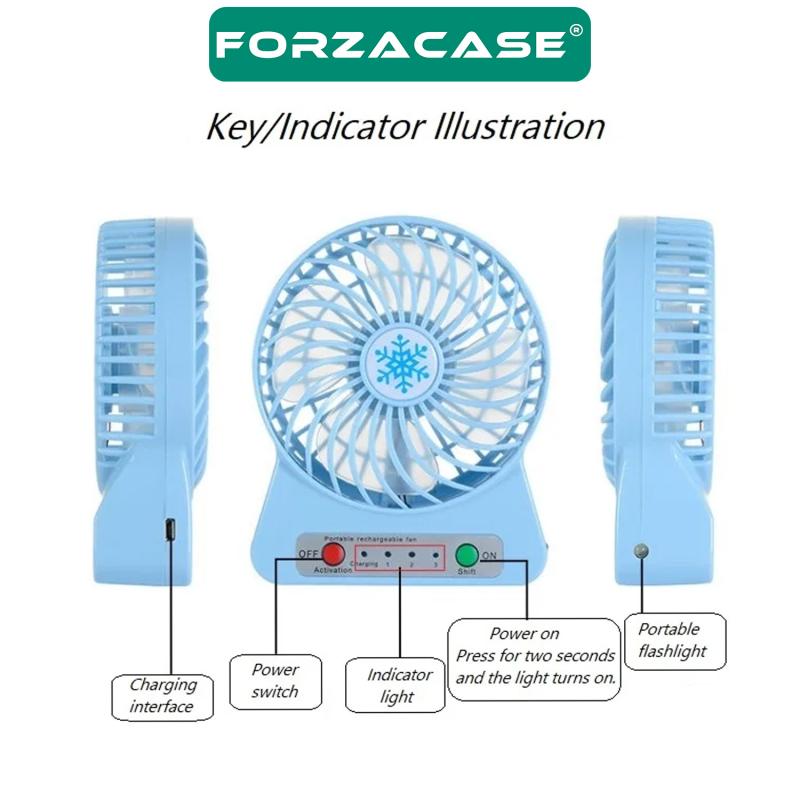 Forzacase%20Şarjlı%20Taşınabilir%20Portatif%20Katlanabilir%203%20Hız%20Modu%20Fan%20Ayarlı%20El%20ve%20Masa%20Vantilatörü%20%20-%20FC572