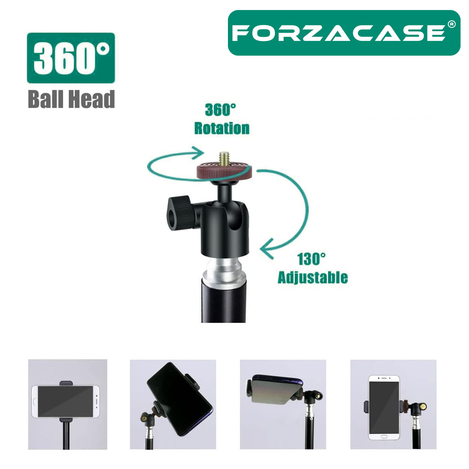 Forzacase%20Huawei%20Honor%20Telefonlar%20ile%20uyumlu%20Bluetooth%20Kumandalı%20Alüminyum%20Tripod%20200%20cm%20FC576