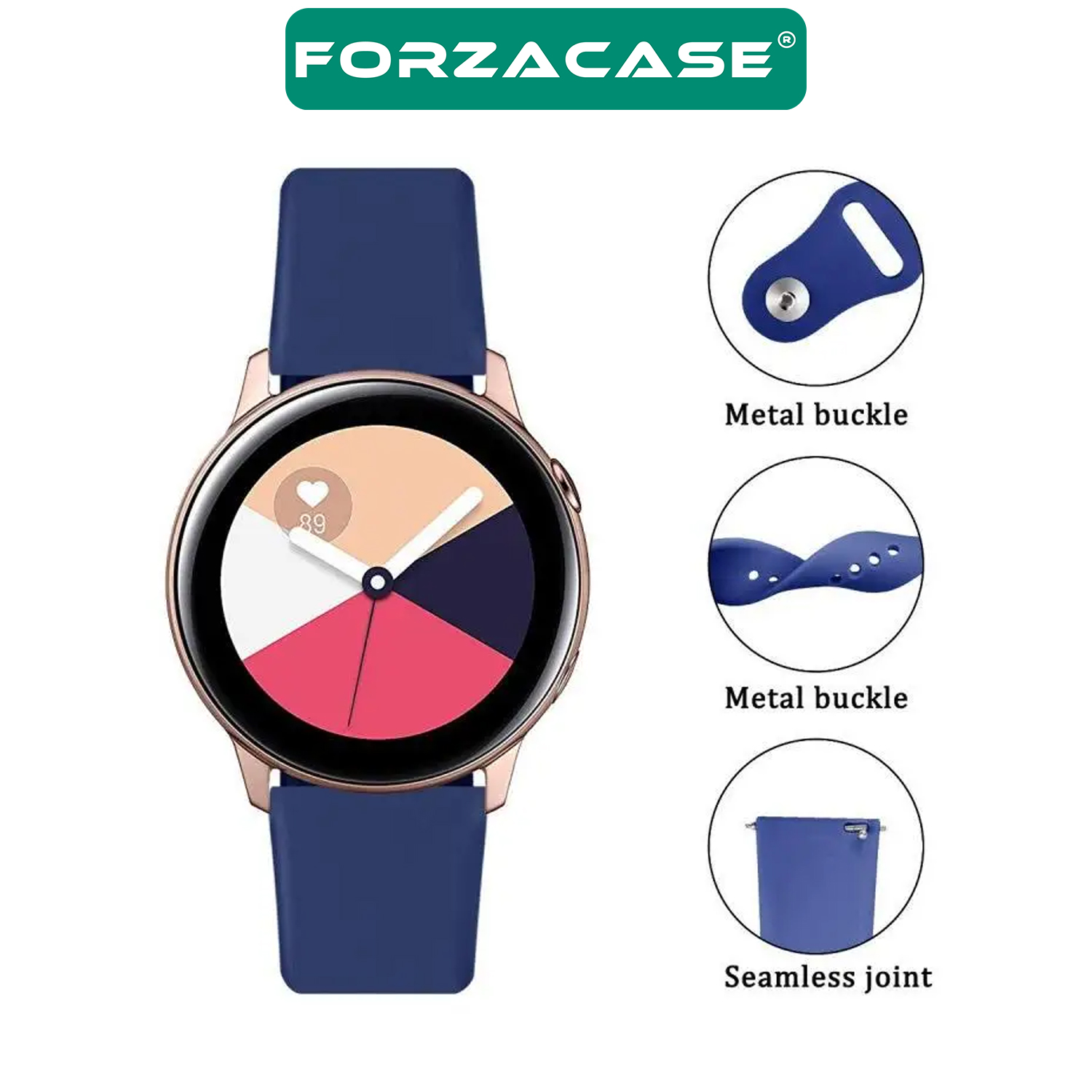 Forzacase%20Huawei%20Watch%20GT5%2041mm%20ile%20uyumlu%20Silikon%20Kordon%20Kayış%20-%20FC579