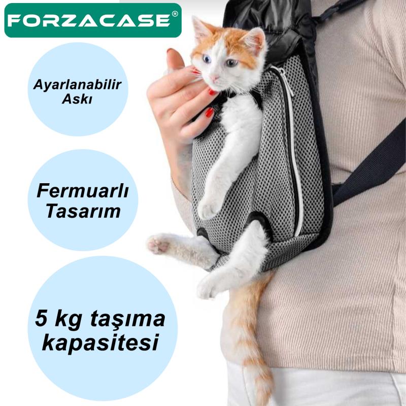 Forzacase%205%20Kg%20Kapasiteli%20Air%20Fileli%20Kedi%20Ve%20Köpek%20Ana%20Kucağı%20Taşıma%20Çantası%20%20-%20FC582