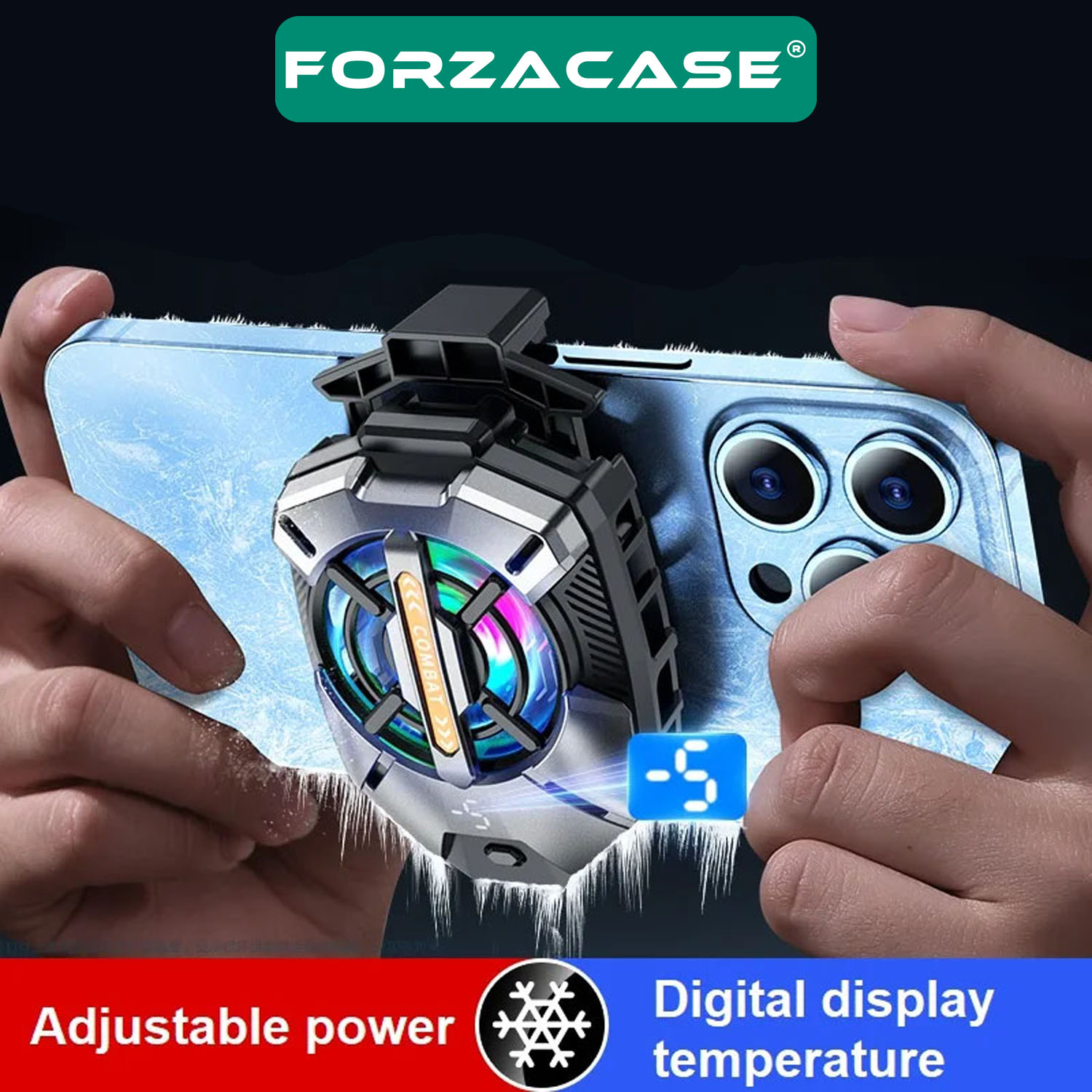 Forzacase%205000%20RPM%20Kablolu%20Dijital%20Göstergeli%20Işıklı%20Cep%20Telefonu%20Soğutucu%20Isı%20Önleyici%20Fan%20-%20FC594