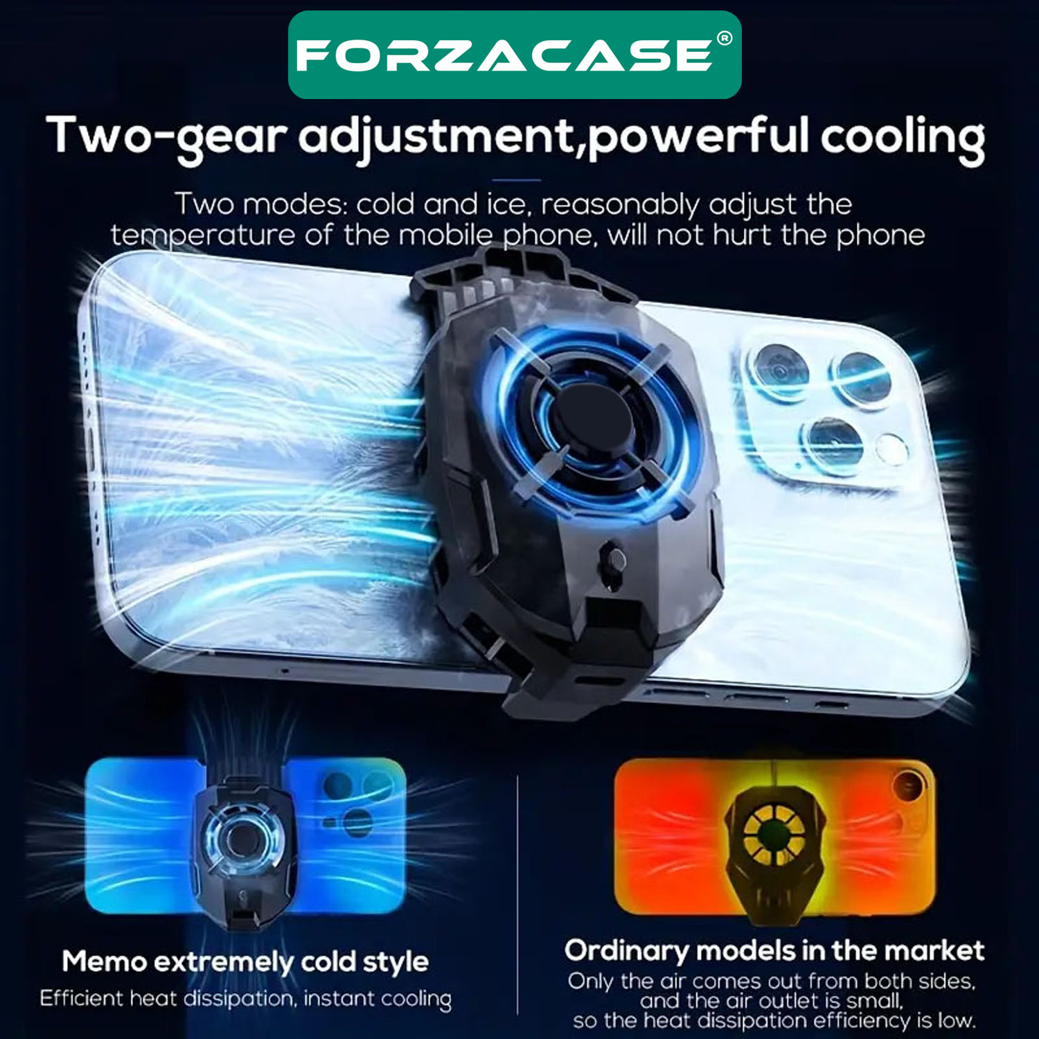 Forzacase%205000%20RPM%20Kablolu%20Işıklı%20Cep%20Telefonu%20Soğutucu%20Isı%20Önleyici%20Fan%20-%20FC599