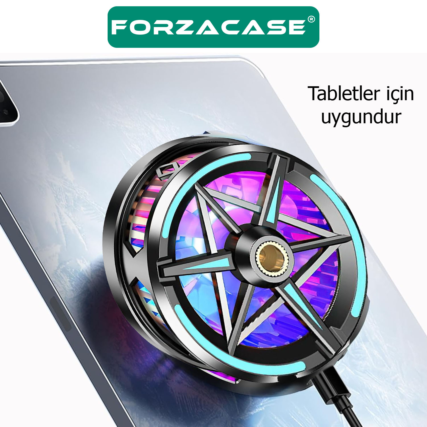 Forzacase%205500%20RPM%20Kablolu%20RGB%20Işıklı%20Manyetik%20Tablet%20ve%20Telefon%20Soğutucu%20Isı%20Önleyici%20Fan%20-%20FC602