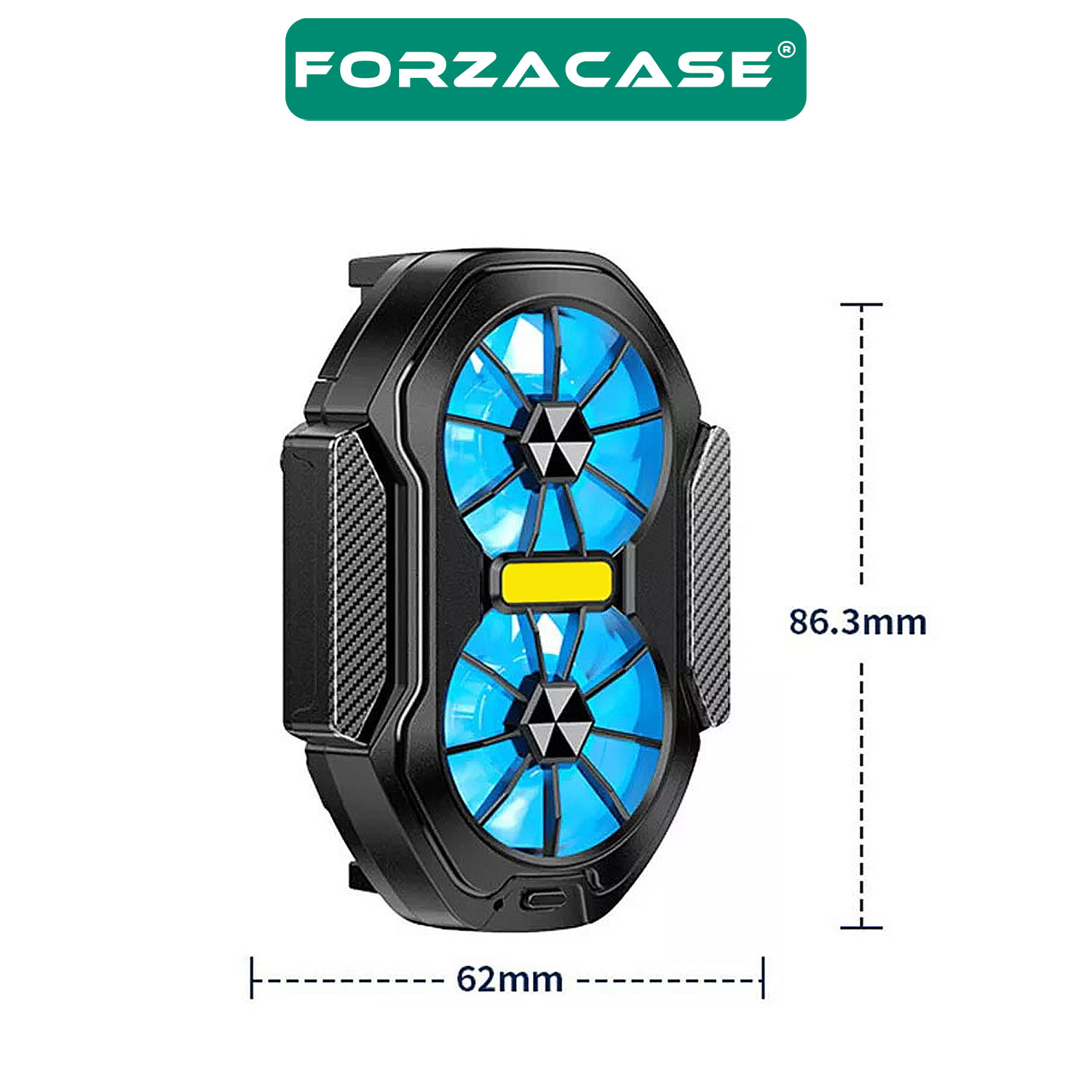 Forzacase%206500%20RPM%20Çift%20Fanlı%20Kablosuz%20Şarjlı%20300%20mAh%20Cep%20Telefonu%20Isı%20Önleyici%20Soğutucu%20Fan%20-%20FC603