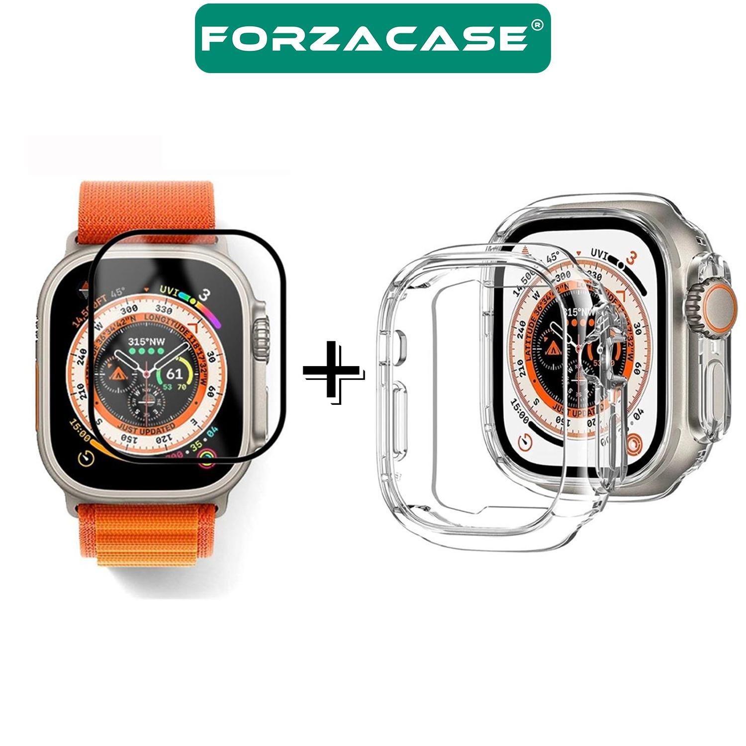 Forzacase%20Apple%20Watch%20Ultra%20/%20Ultra%202%2049mm%20Önü%20Açık%20Sert%20Plastik%20Kılıf%20+%20Ekran%20Koruma%20Filmi%20-%20FC624