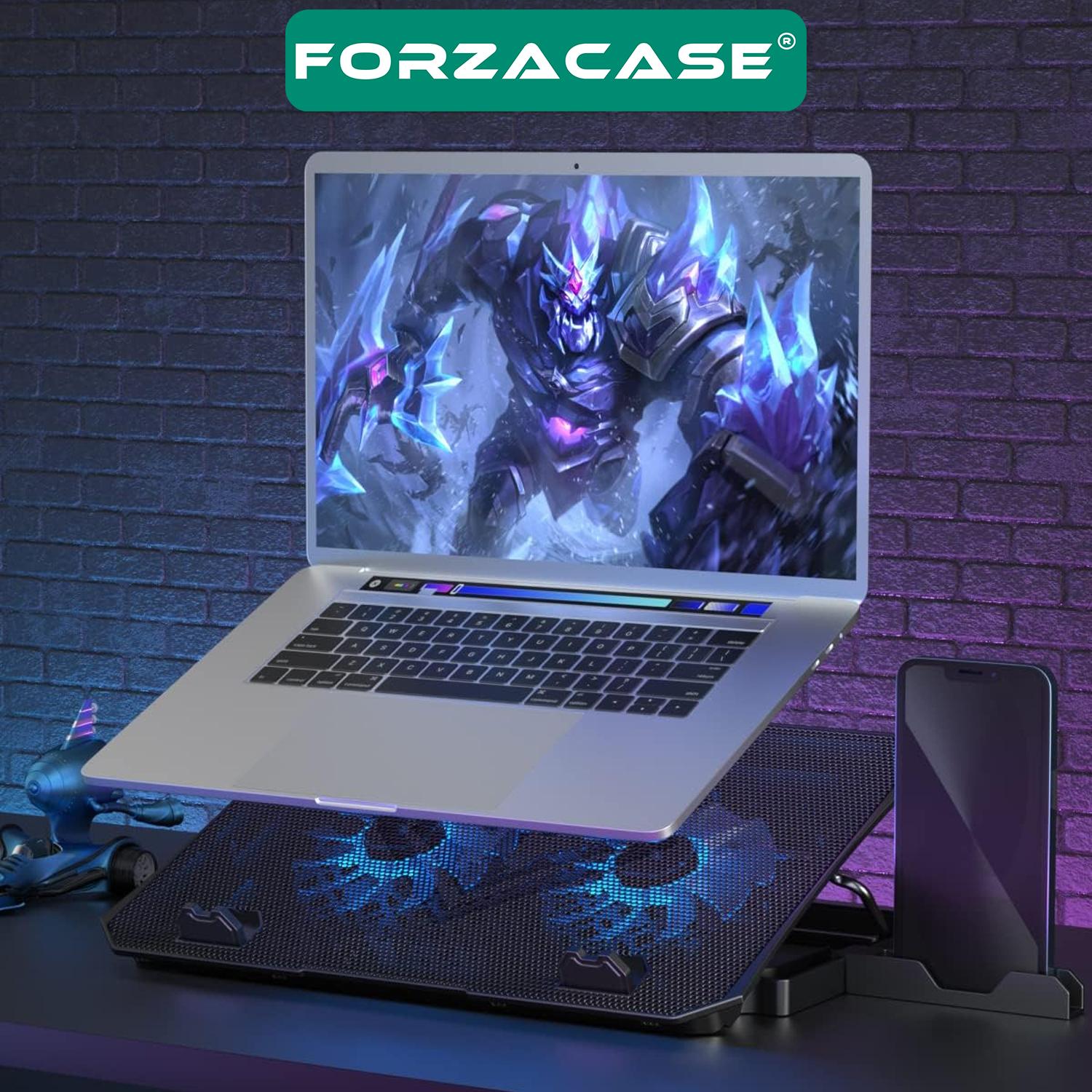 Forzacase%20Çift%20Fanlı%20Yükseklik%20Ayarlı%20RGB%20Ledli%20Notebook%20Laptop%20Soğutucu%20Stand%20%20-%20FC625