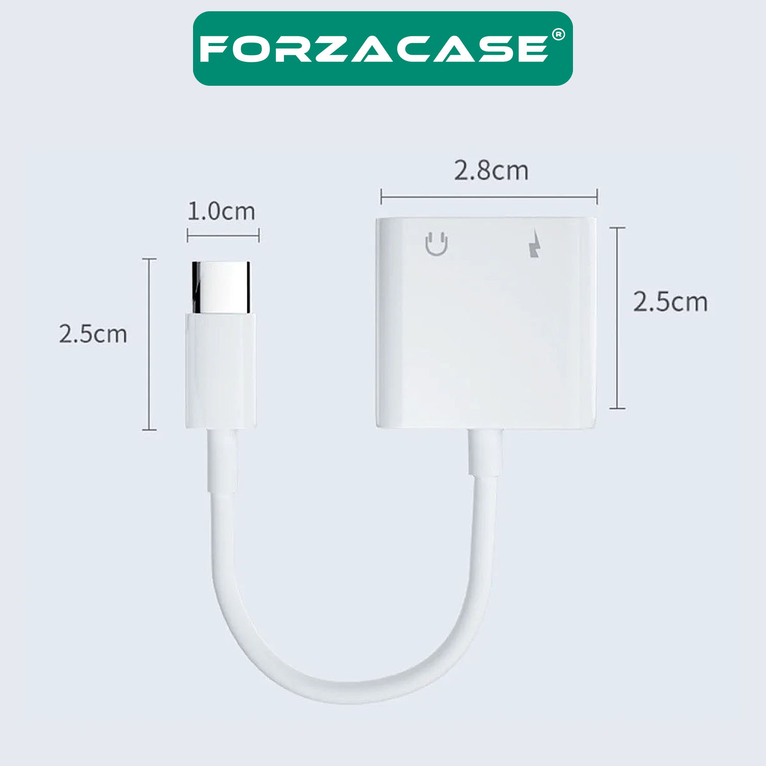 Forzacase%20Type-C%20to%20Lightning%20Çevirici%20Adaptör%20Şarj%20ve%20Kulaklık%20Çevirici%20-%20FC636