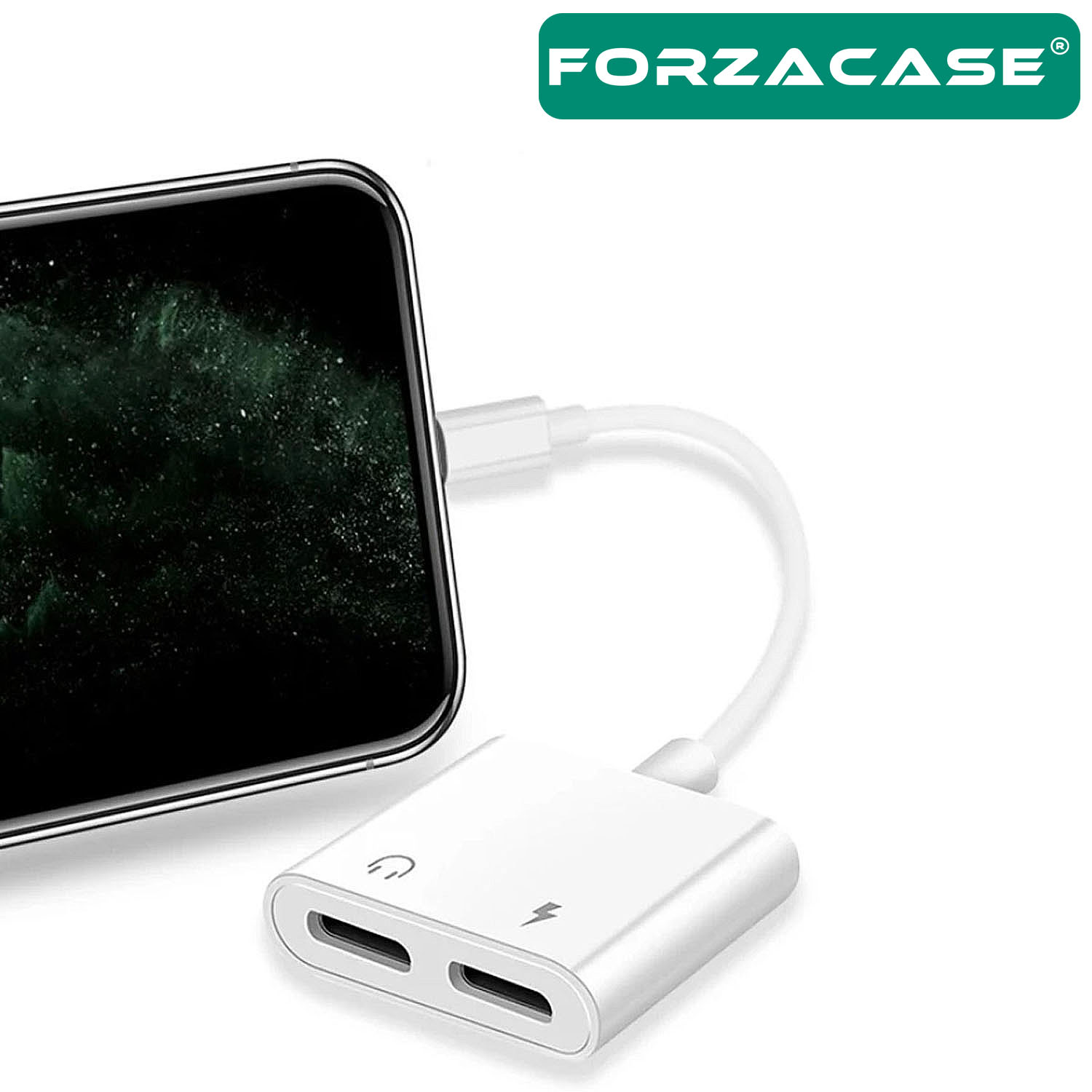 Forzacase%20Type-C%20to%20Lightning%20Çevirici%20Adaptör%20Şarj%20ve%20Kulaklık%20Çevirici%20-%20FC636