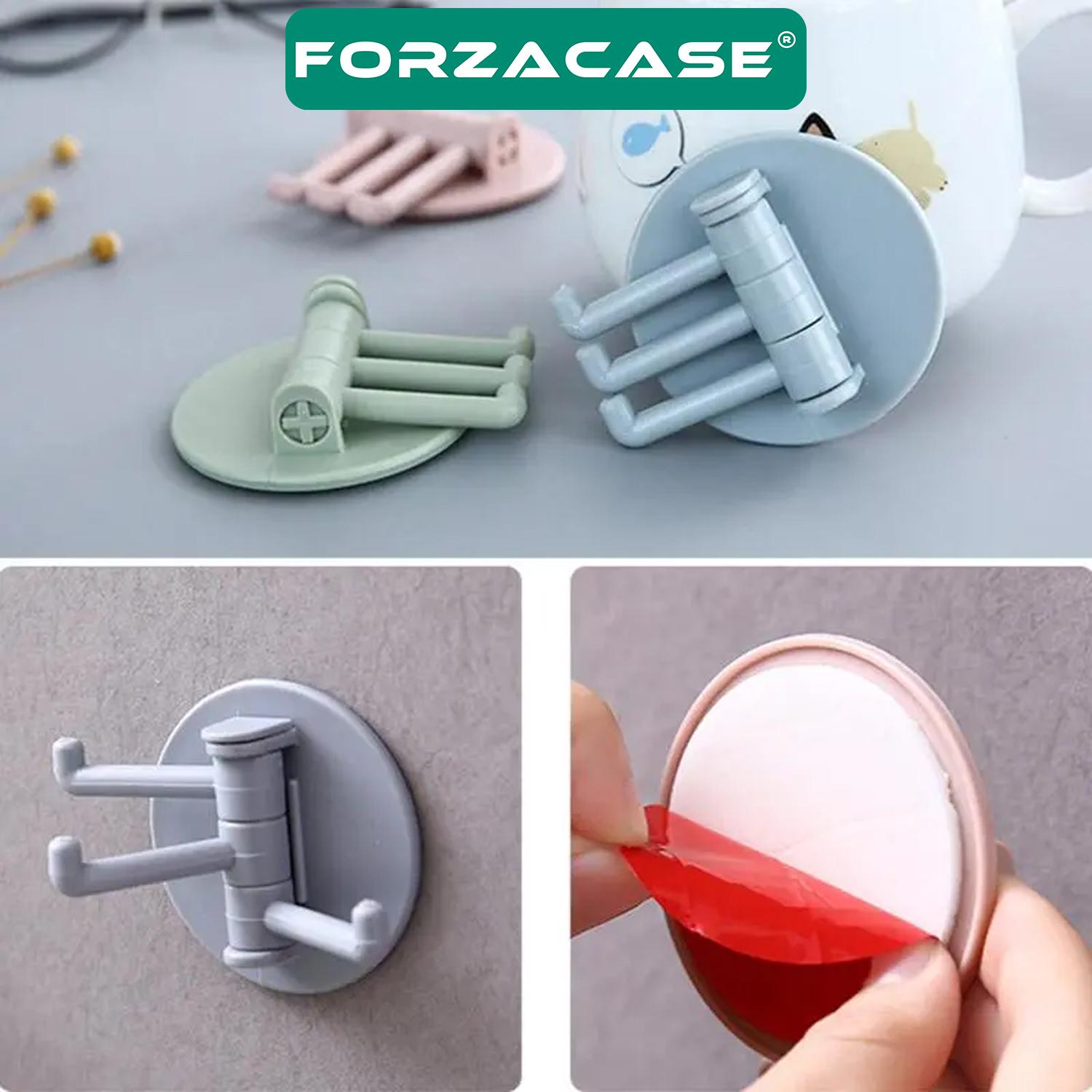 Forzacase%20Banyo%20Mutfak%20Ofis%20İçin%20Matkap%20Gerektirmeyen%203’lü%20Plastik%20Askı%20Seti%20-%20FC640