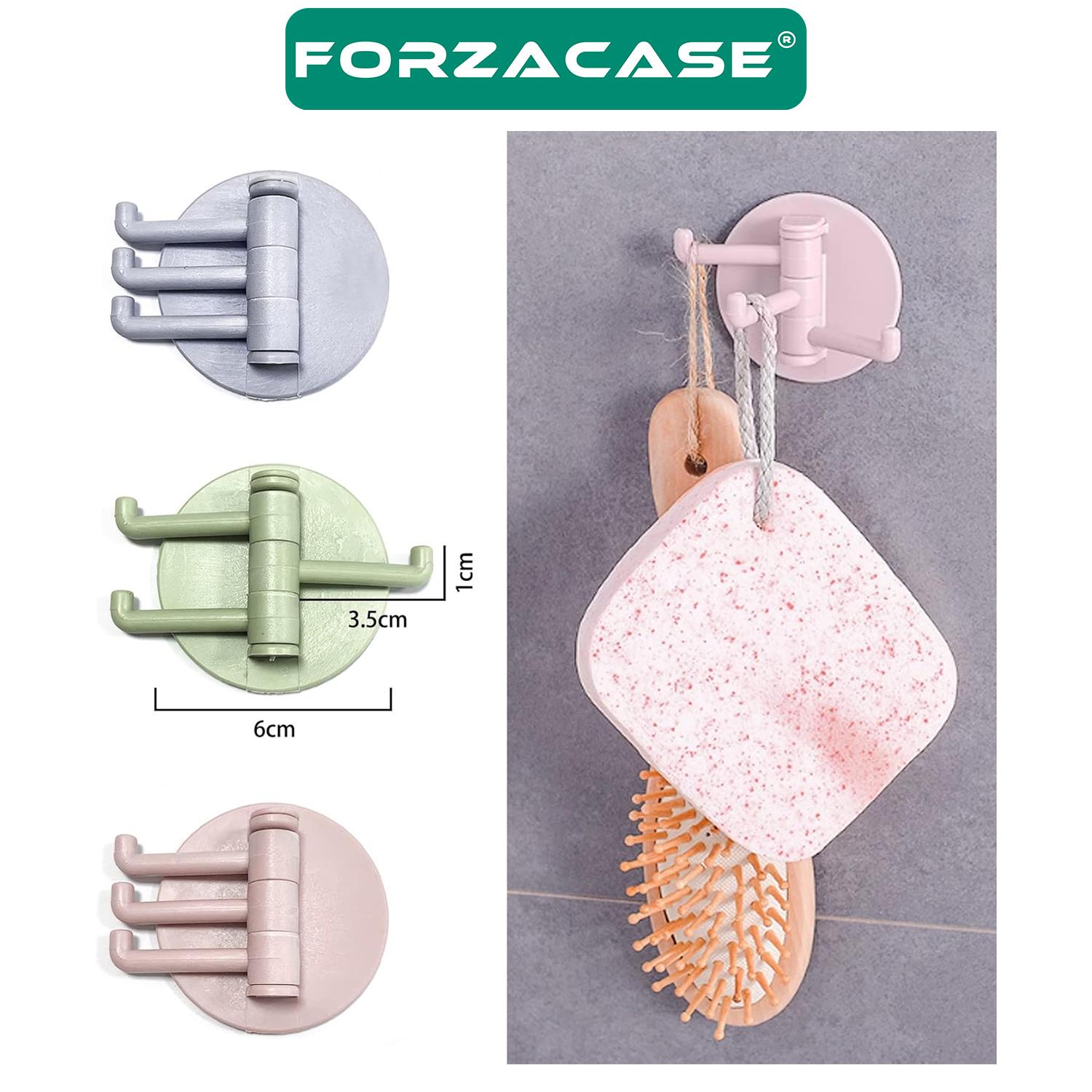 Forzacase%20Banyo%20Mutfak%20Ofis%20İçin%20Matkap%20Gerektirmeyen%203’lü%20Plastik%20Askı%20Seti%20-%20FC640