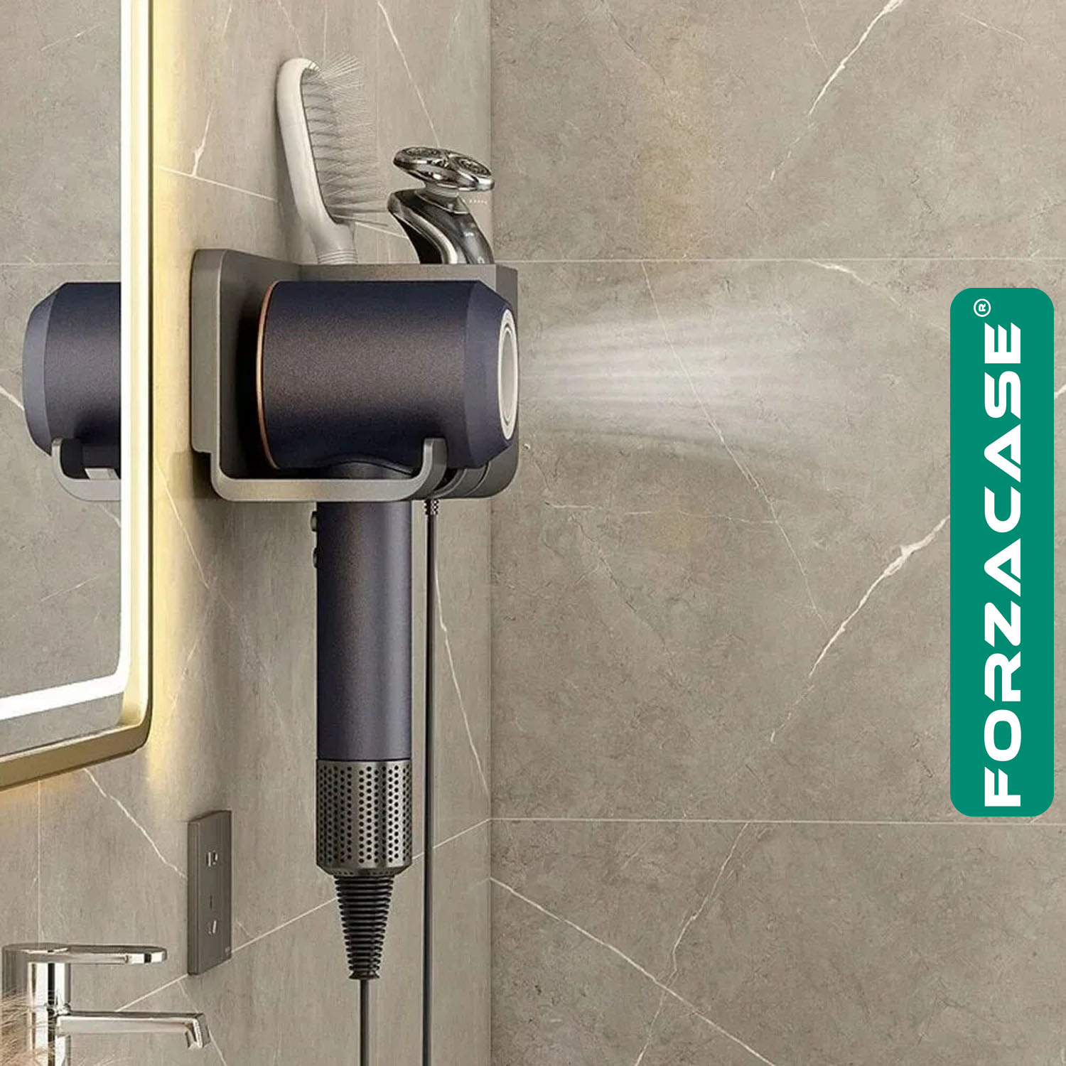 Forzacase%20Saç%20Kurutma%20Makinesi%20Askısı%20Tarak%20Tıraş%20Banyo%20Organizeri%20-%20FC651