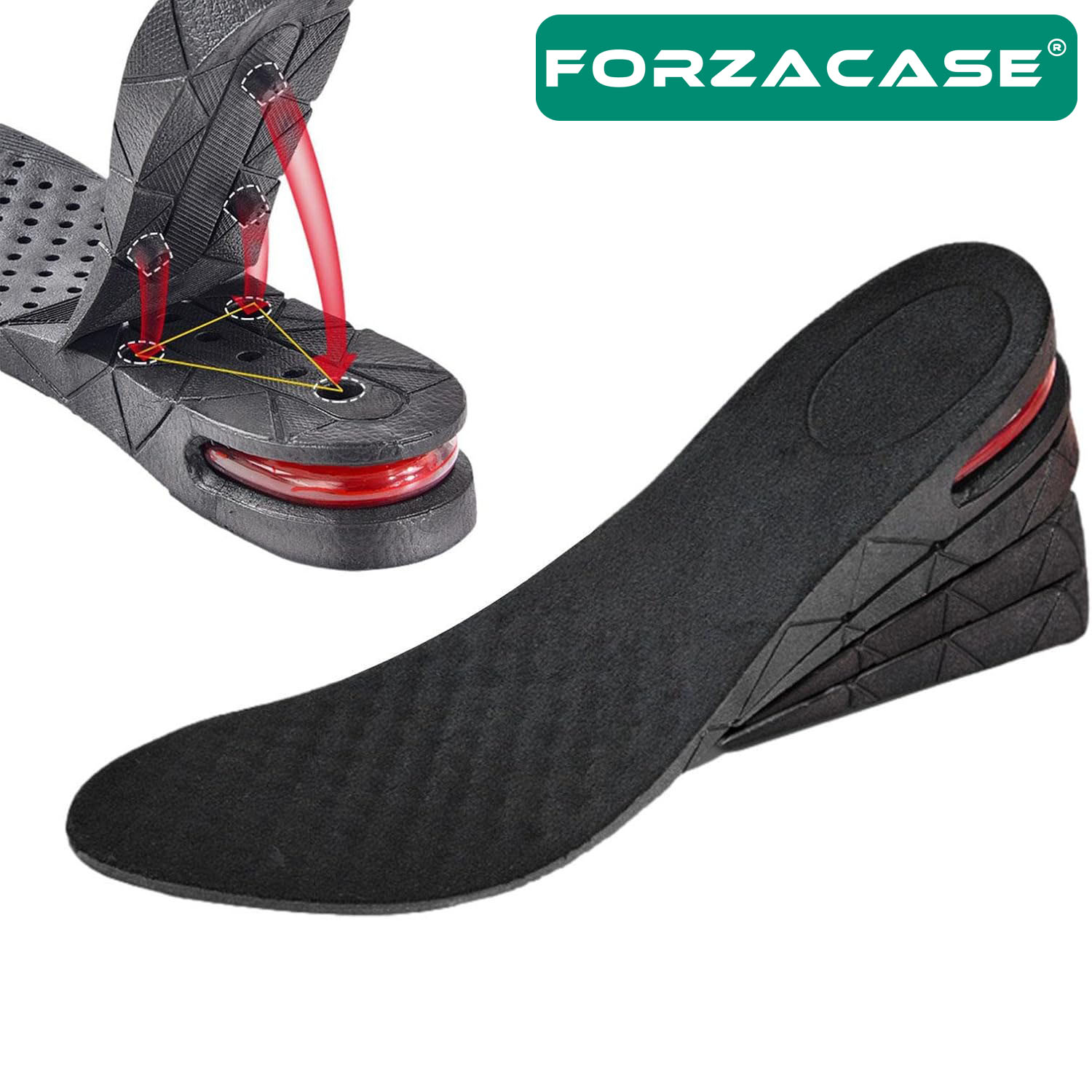 Forzacase%207%20cm%20Boy%20Uzatıcı%20Tabanlık%20Tam%20Boy%20Hava%20Alabilen%20Tasarım%20-%20FC653