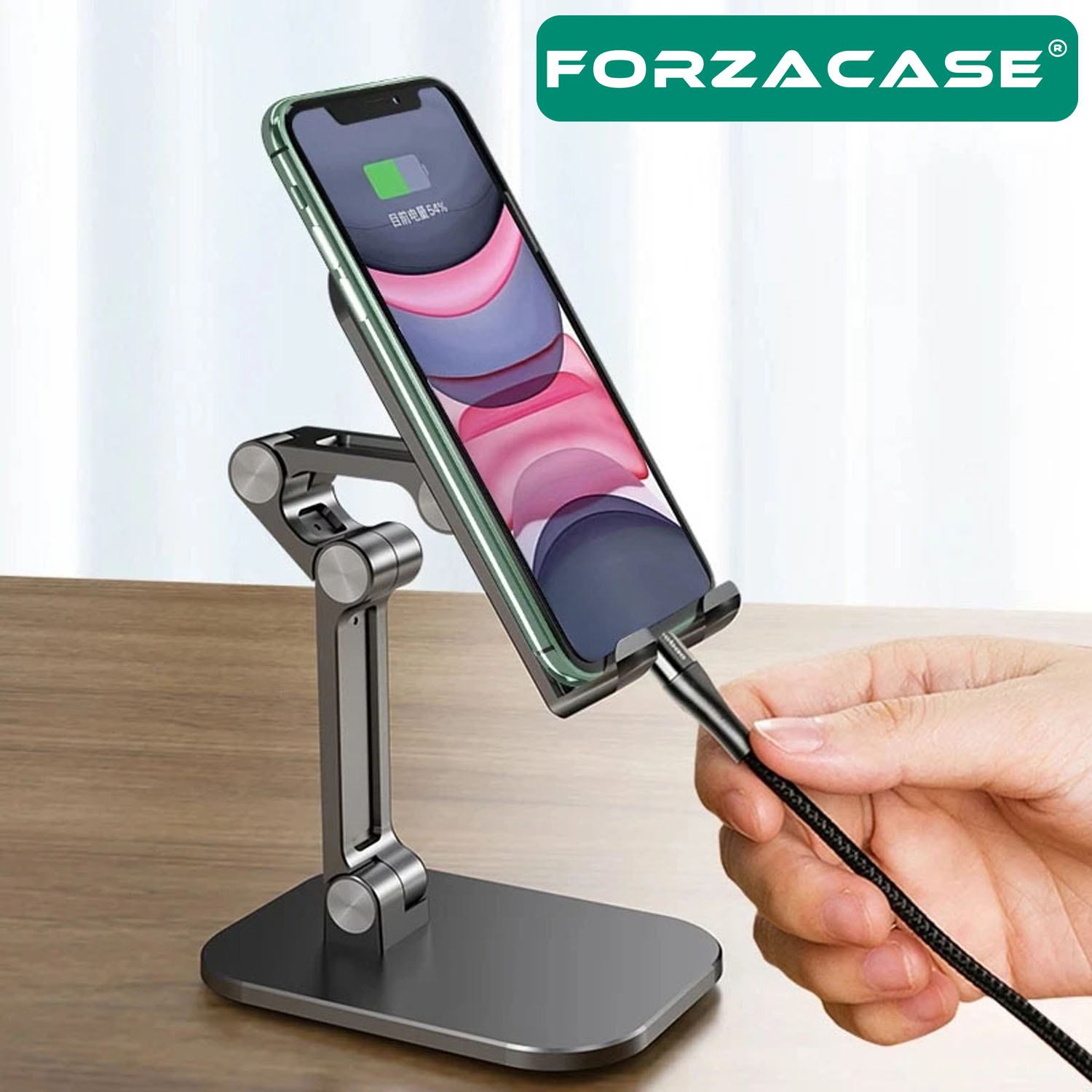 Forzacase%20Masaüstü%20Kademeli%20Ayarlanabilir%20Tablet%20Ve%20Telefon%20Tutucu%20Stand%20-%20FC656