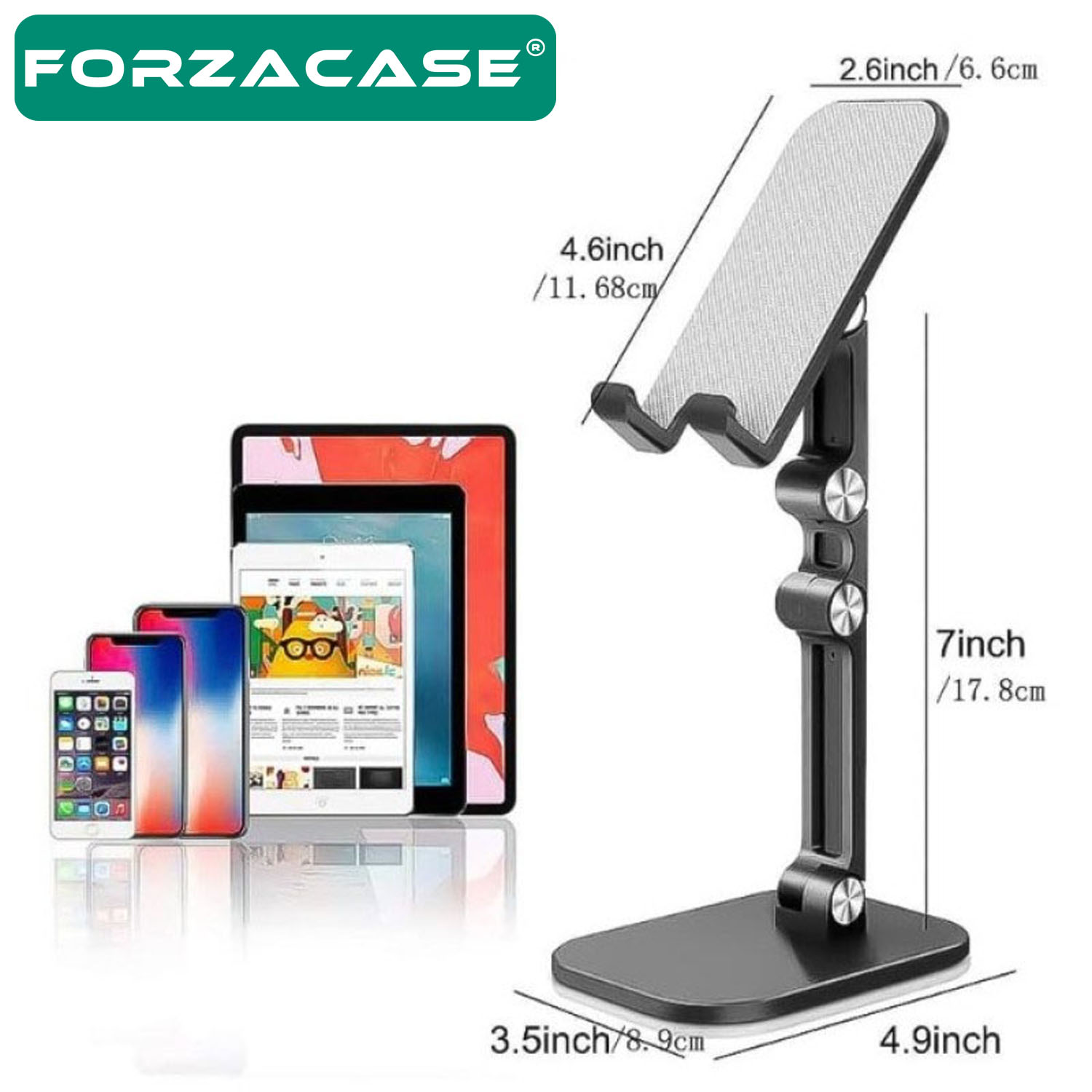 Forzacase%20Masaüstü%20Kademeli%20Ayarlanabilir%20Tablet%20Ve%20Telefon%20Tutucu%20Stand%20-%20FC656