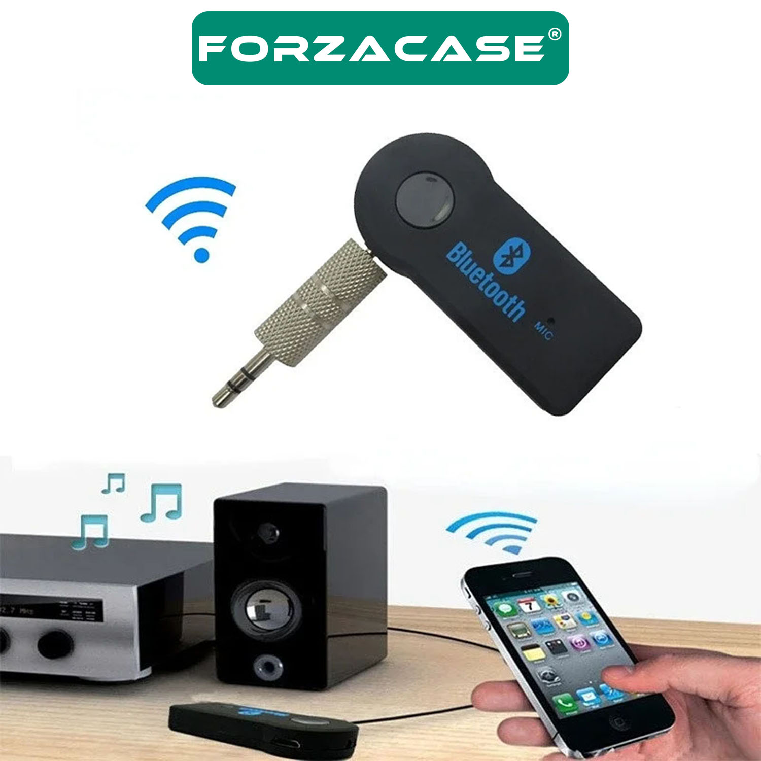 Forzacase%20Bluetooth%20Aux%20Müzik%20Alıcısı%20Araç%20Kiti%20Bluetooth%20Çevirici%20-%20FC658