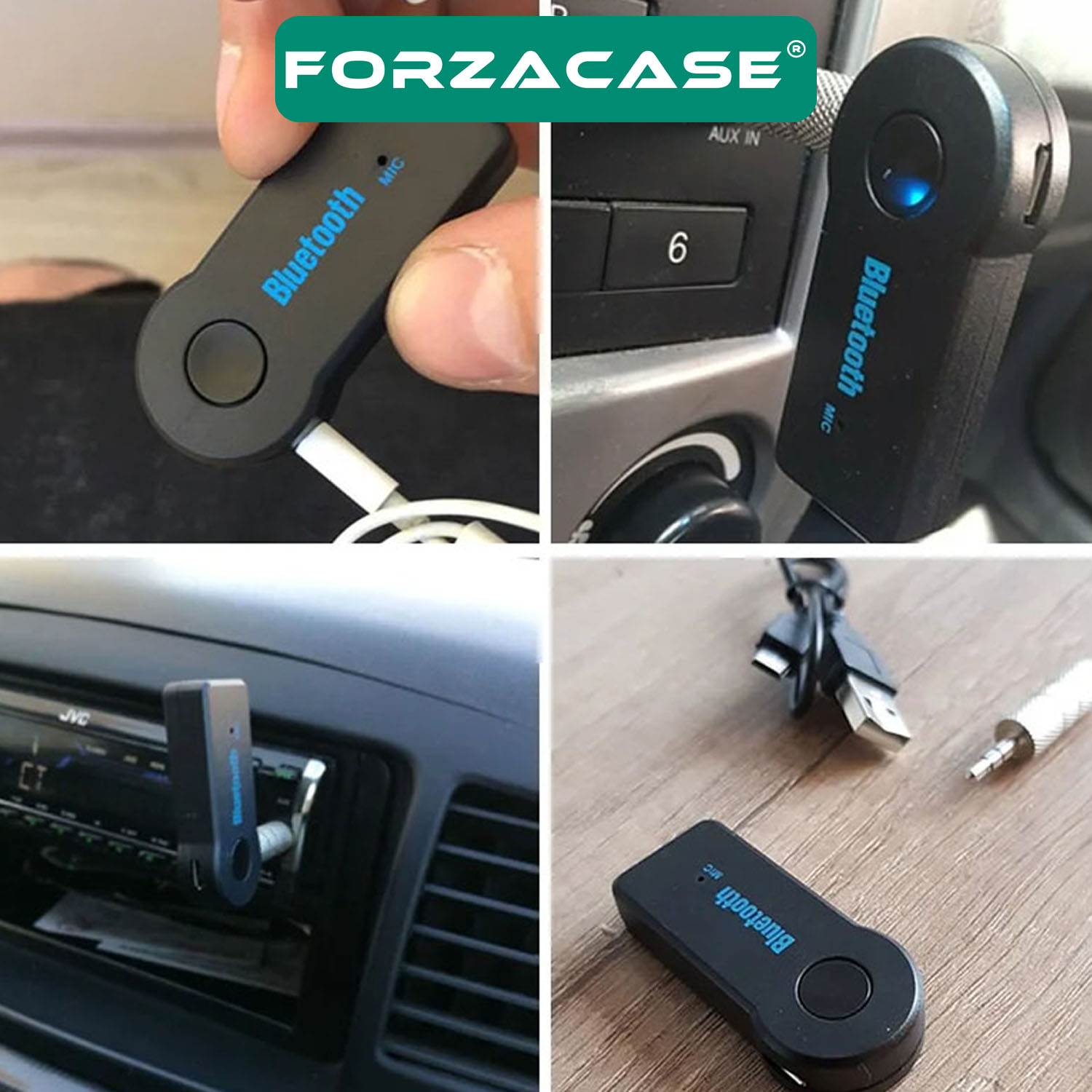 Forzacase%20Bluetooth%20Aux%20Müzik%20Alıcısı%20Araç%20Kiti%20Bluetooth%20Çevirici%20-%20FC658