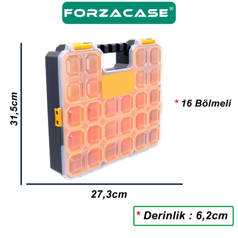 Forzacase%2016%20Bölmeli%20Balıkçı%20Marangoz%20Malzeme%20ve%20Takı%20Aksesuar%20Organizer%20Çantası%20-%20FC672