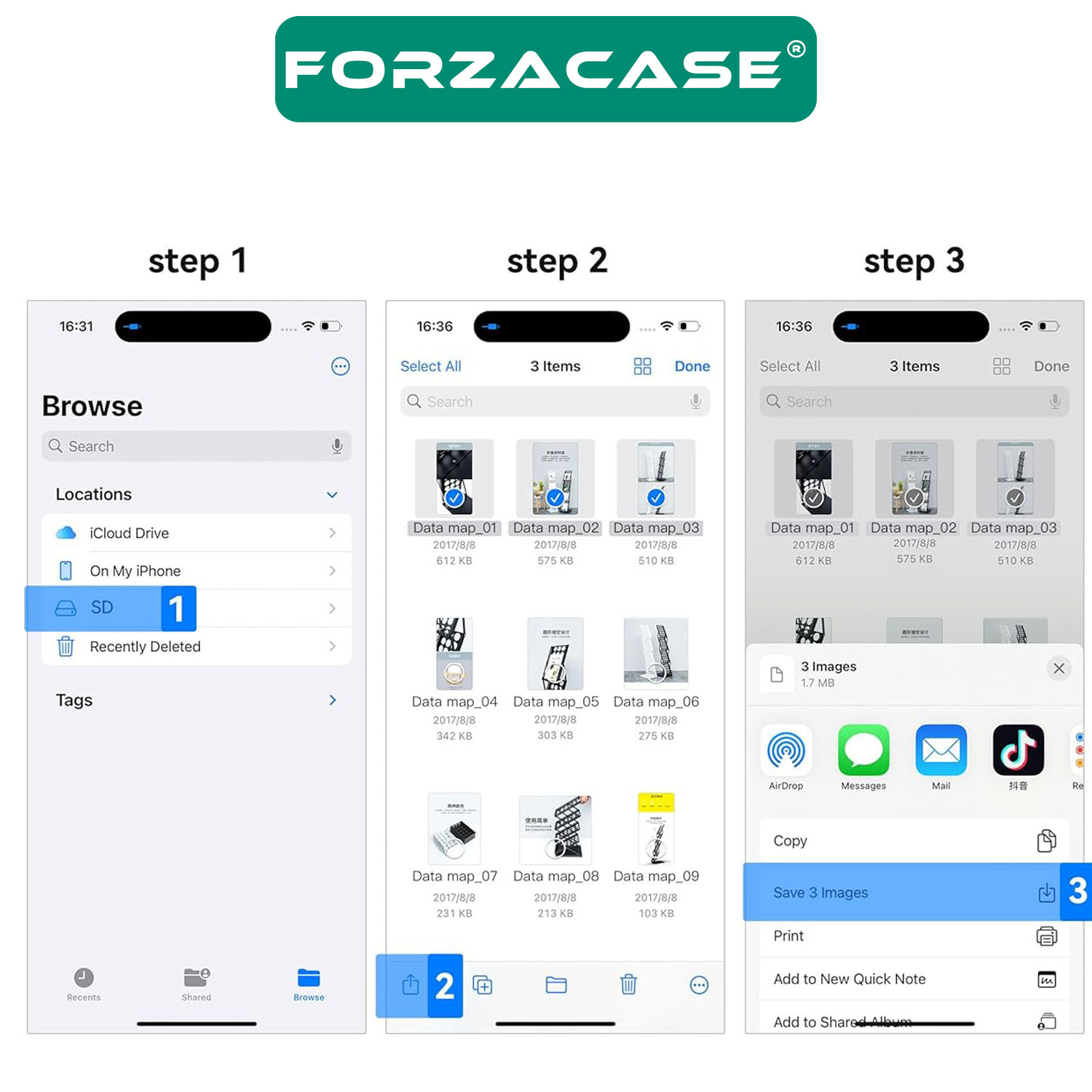 Forzacase%20Telefon%20ve%20Tabletler%20için%20Type-C%20to%20SD%20/%20Micro%20SD%20/%20TF%20Kart%20Okuyucu%20Adaptör%20-%20FC674