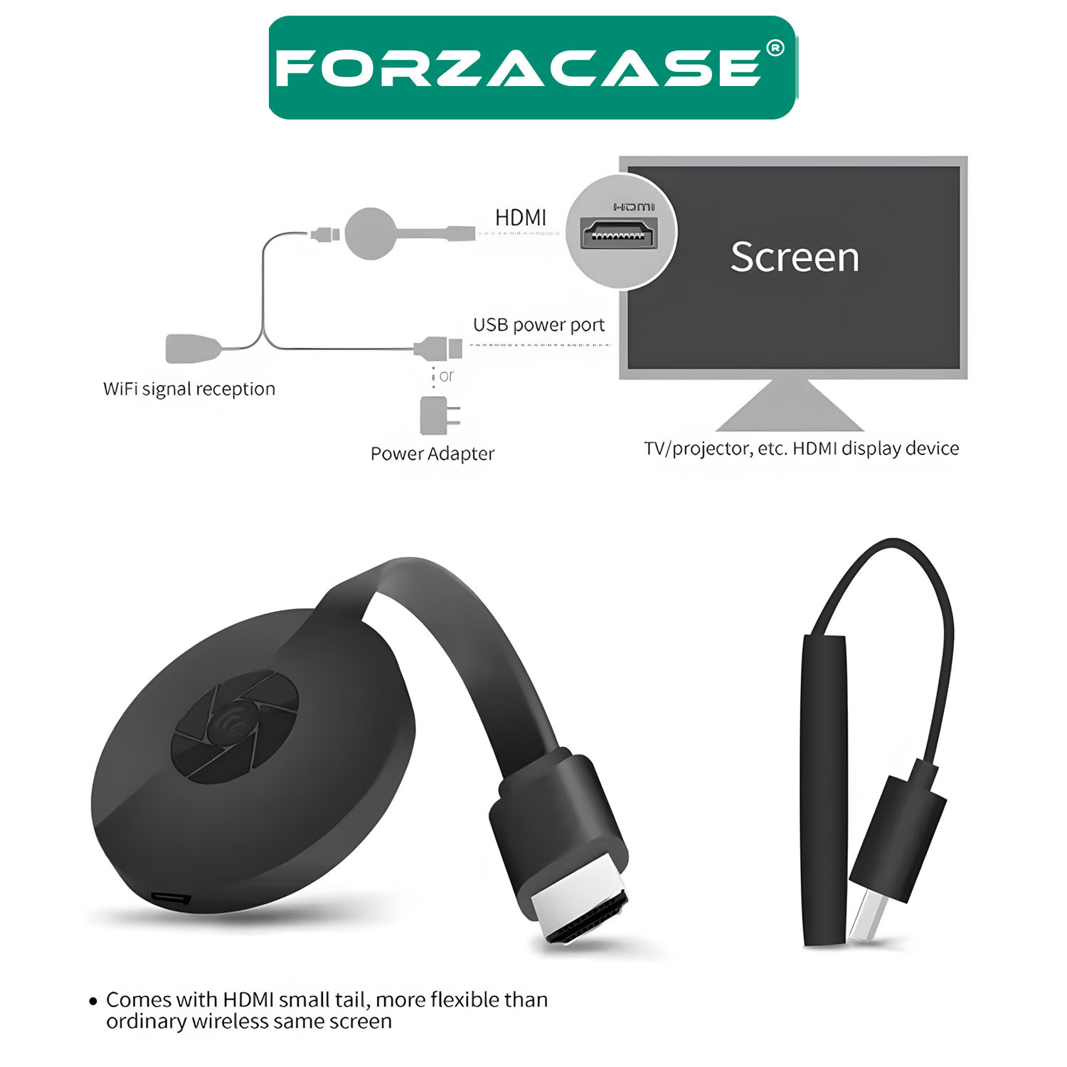 Forzacase%20HDMI%204K%20Çözünürlük%20Kablosuz%20Görüntü%20Ve%20Ses%20Aktarıcı%20/%20Tablet%20Telefondan%20Televizyona%20FC689