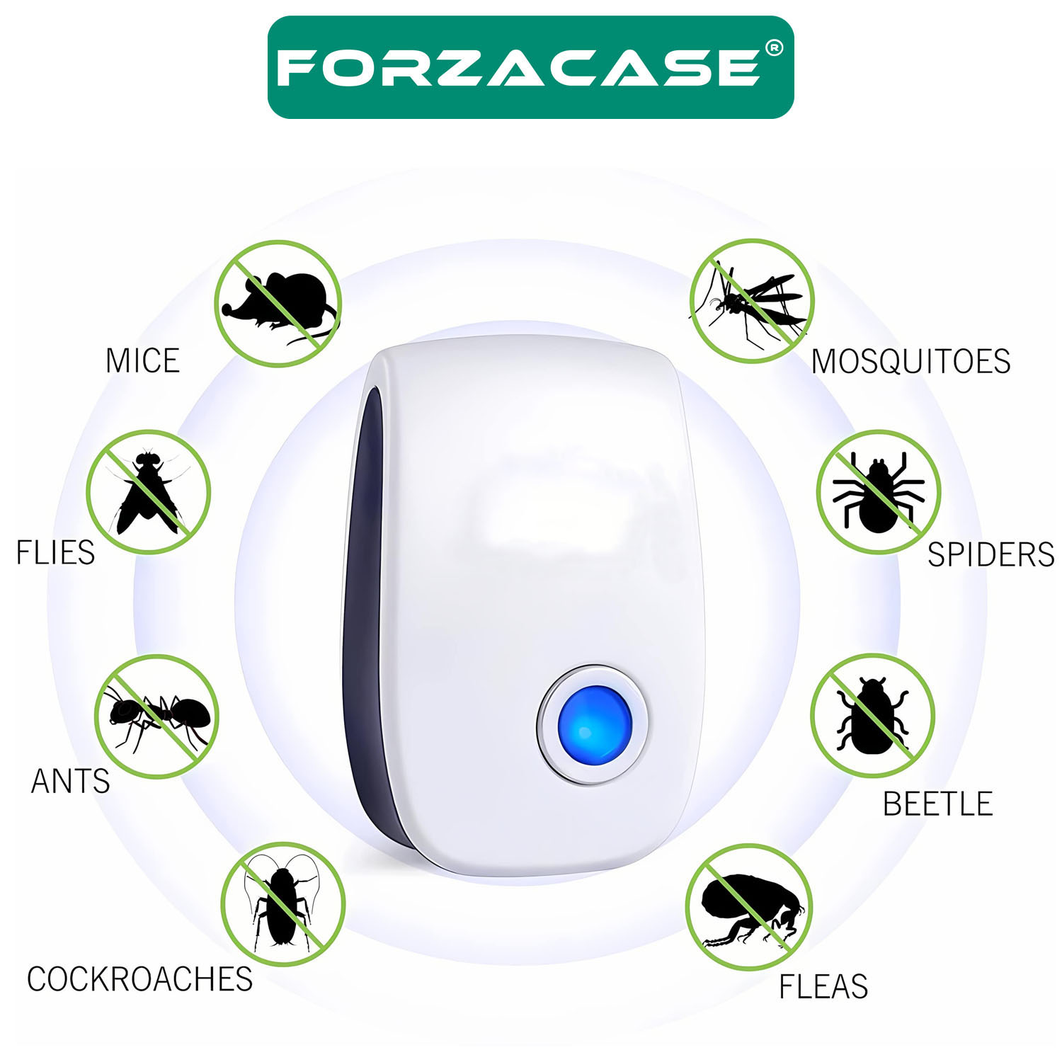 Forzacase%20Ultrasonic%20Böcek%20Sivri%20Sinek%20Fare%20Ve%20Haşere%20Kovucu%20Cihaz%20-%20FC699